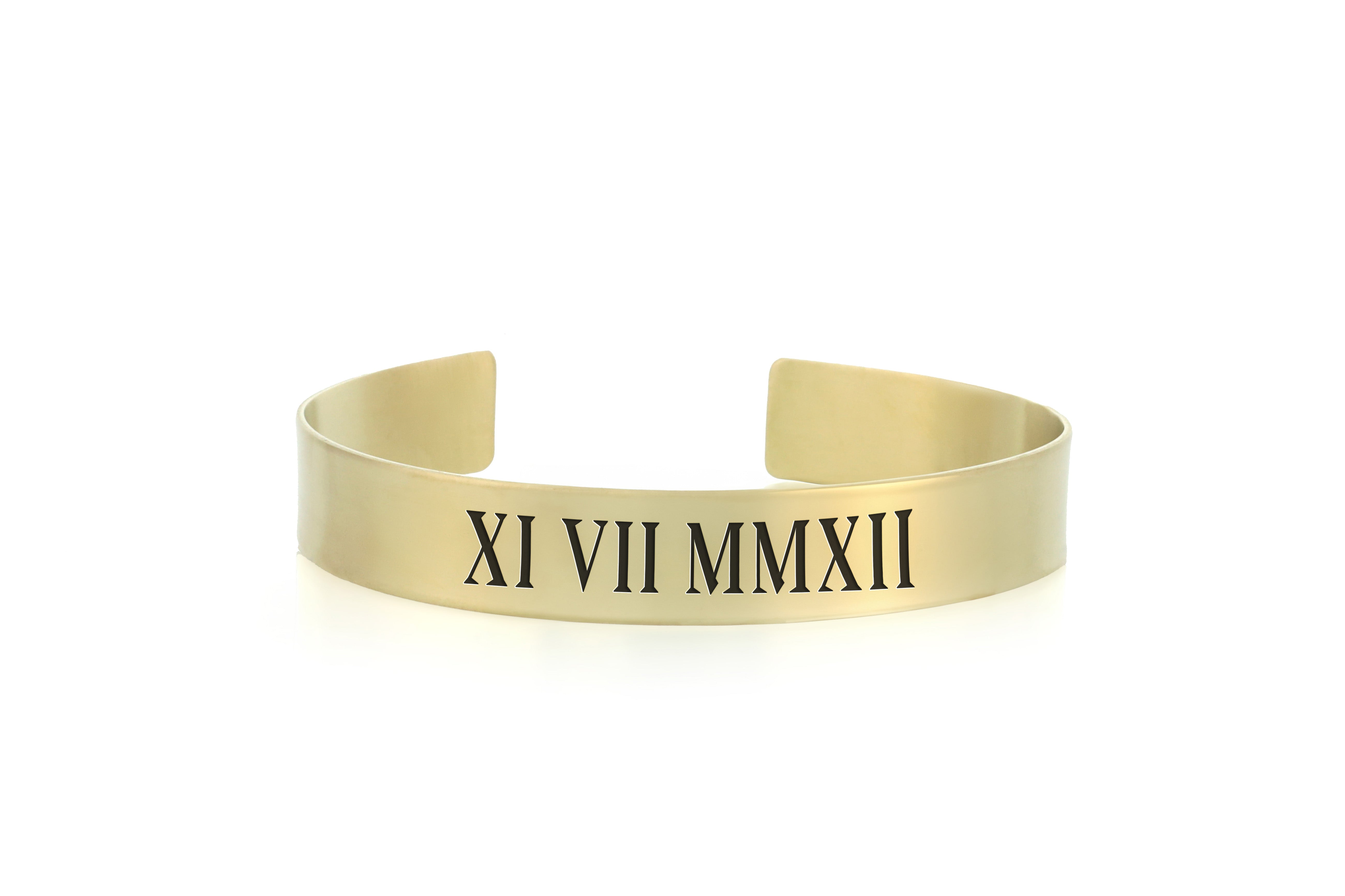 Roman Numbers Cuff Bracelet