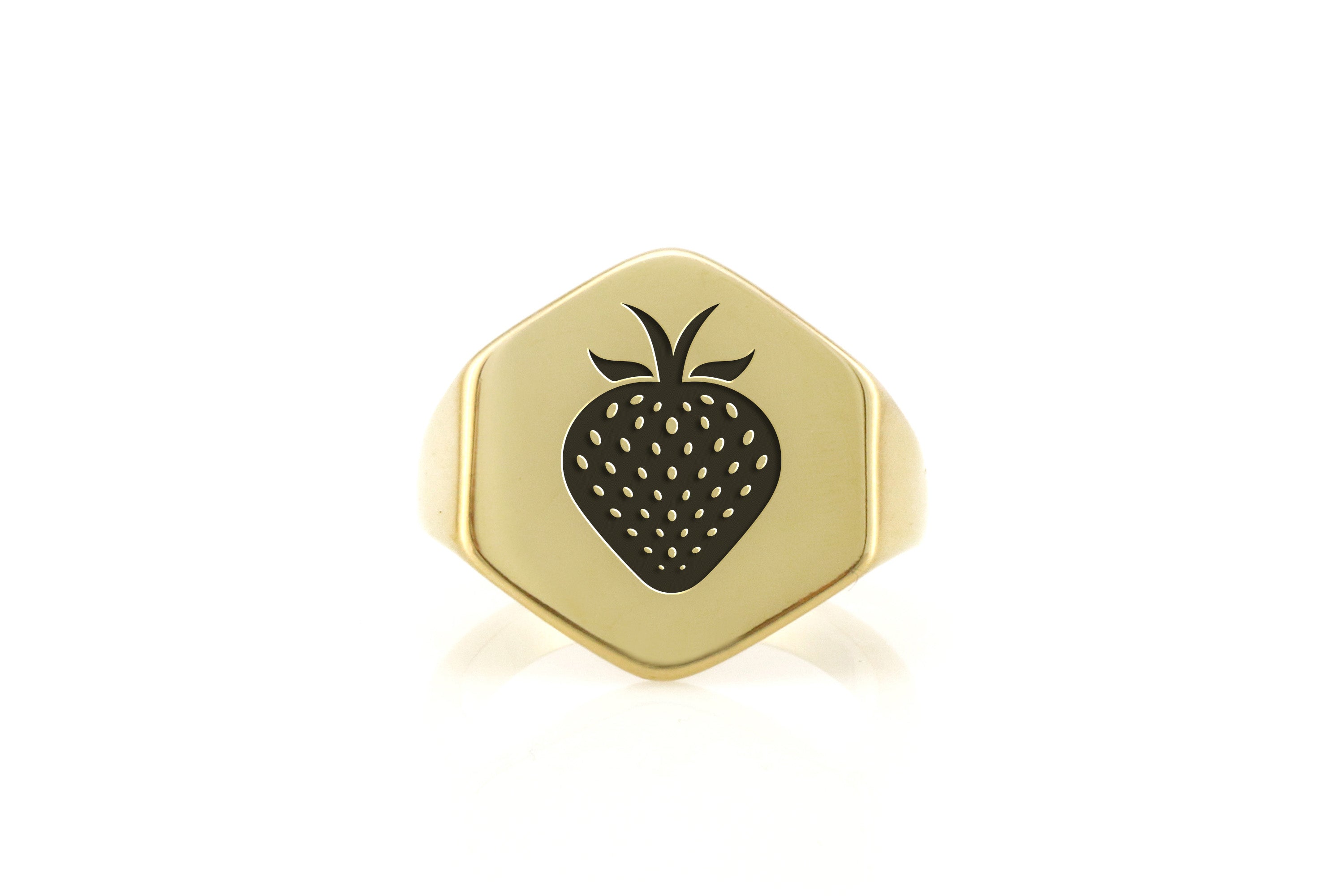 Cute Strawberry Gold Ring