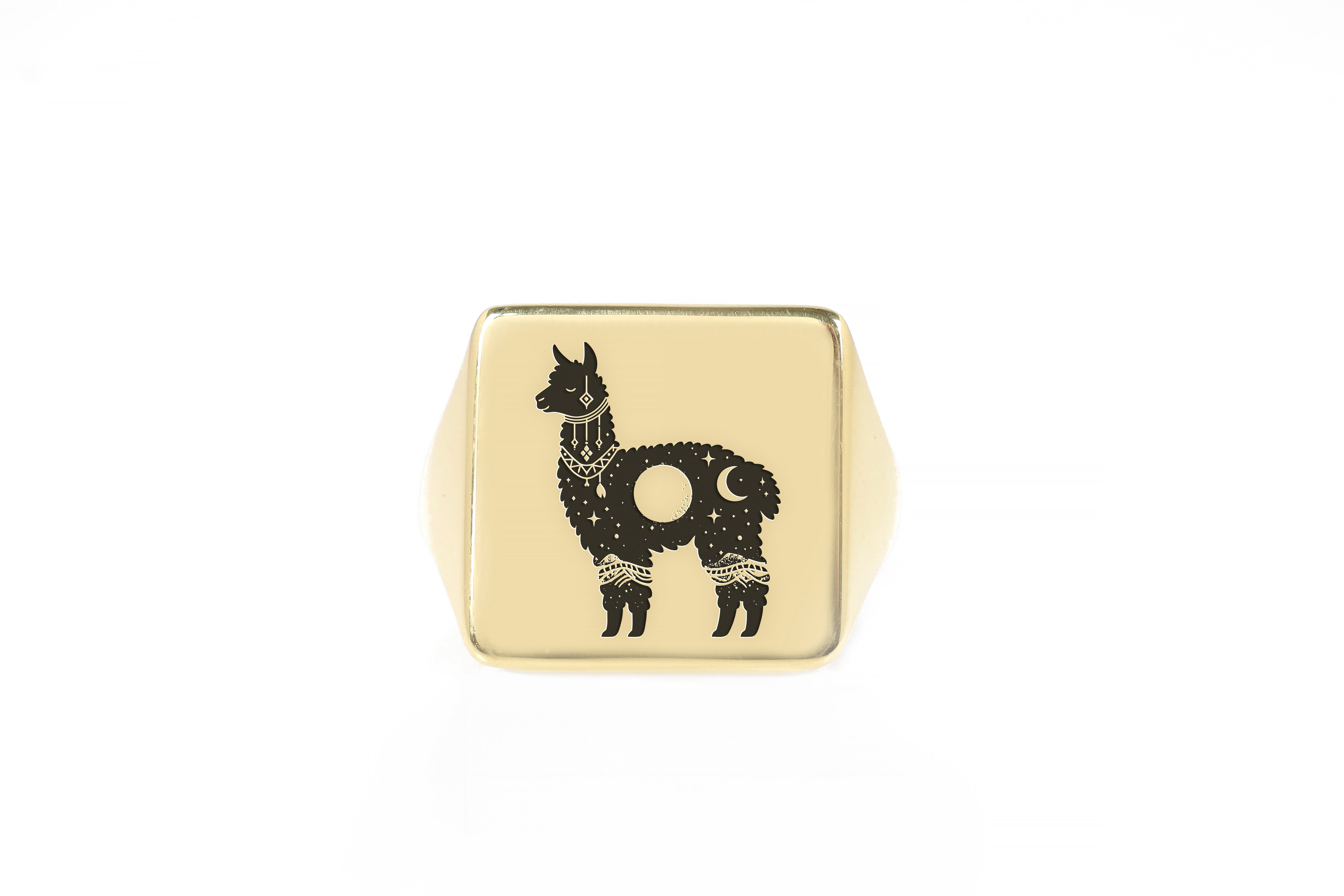 Custom Alpaca Signet Ring