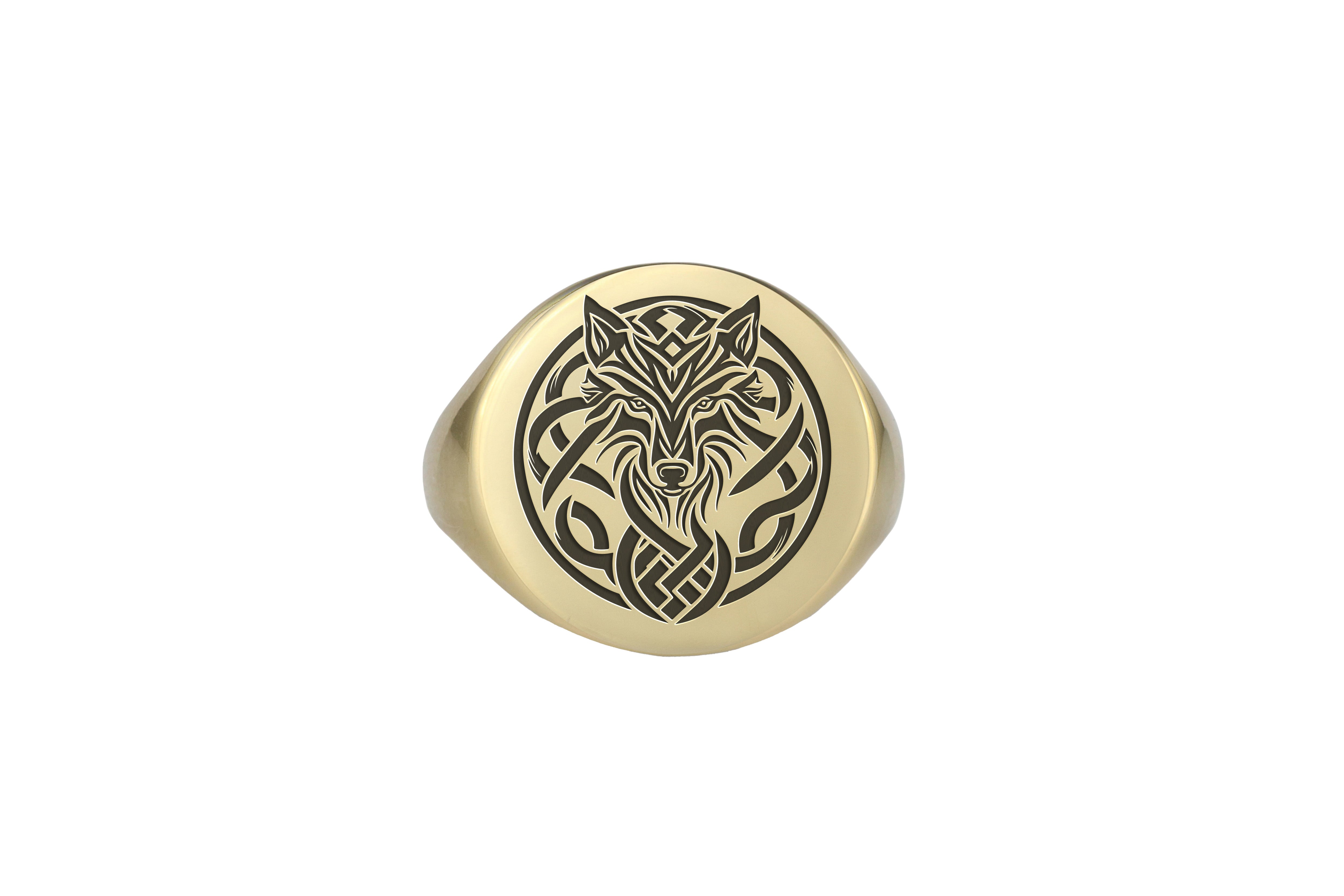Tribal Wolf Ring