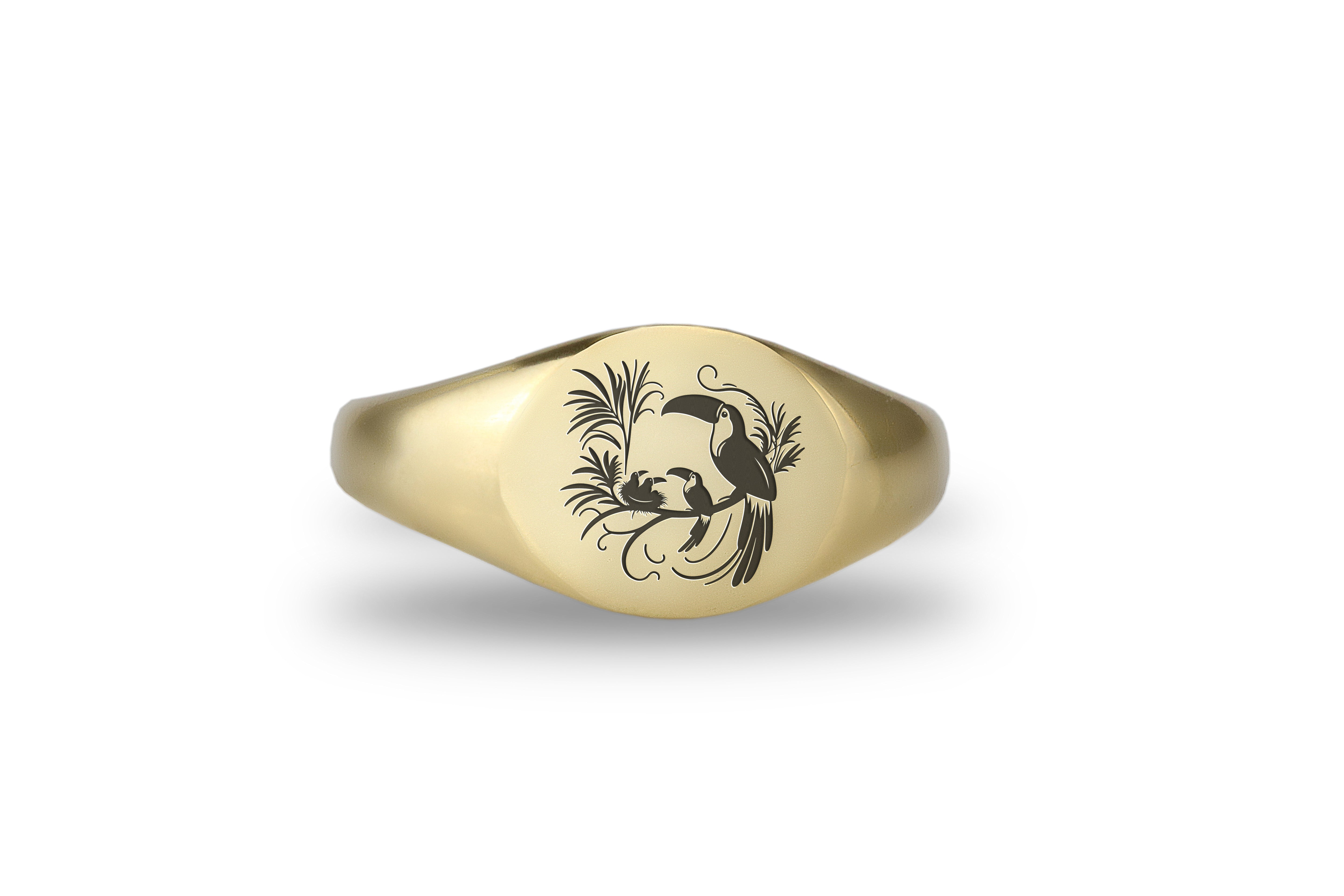 Custom Toucans Signet Ring
