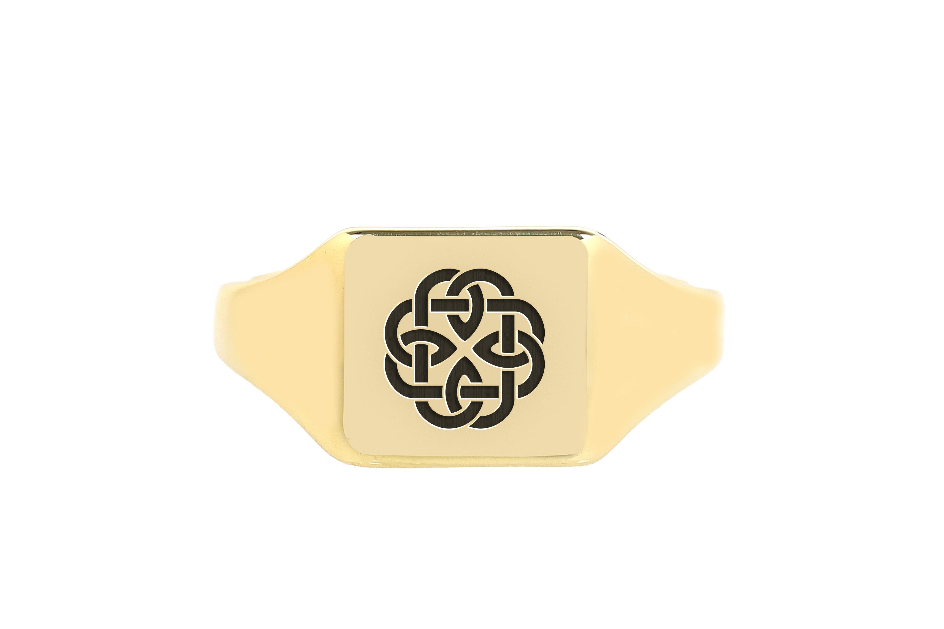Engraved Celtic Cross Ring