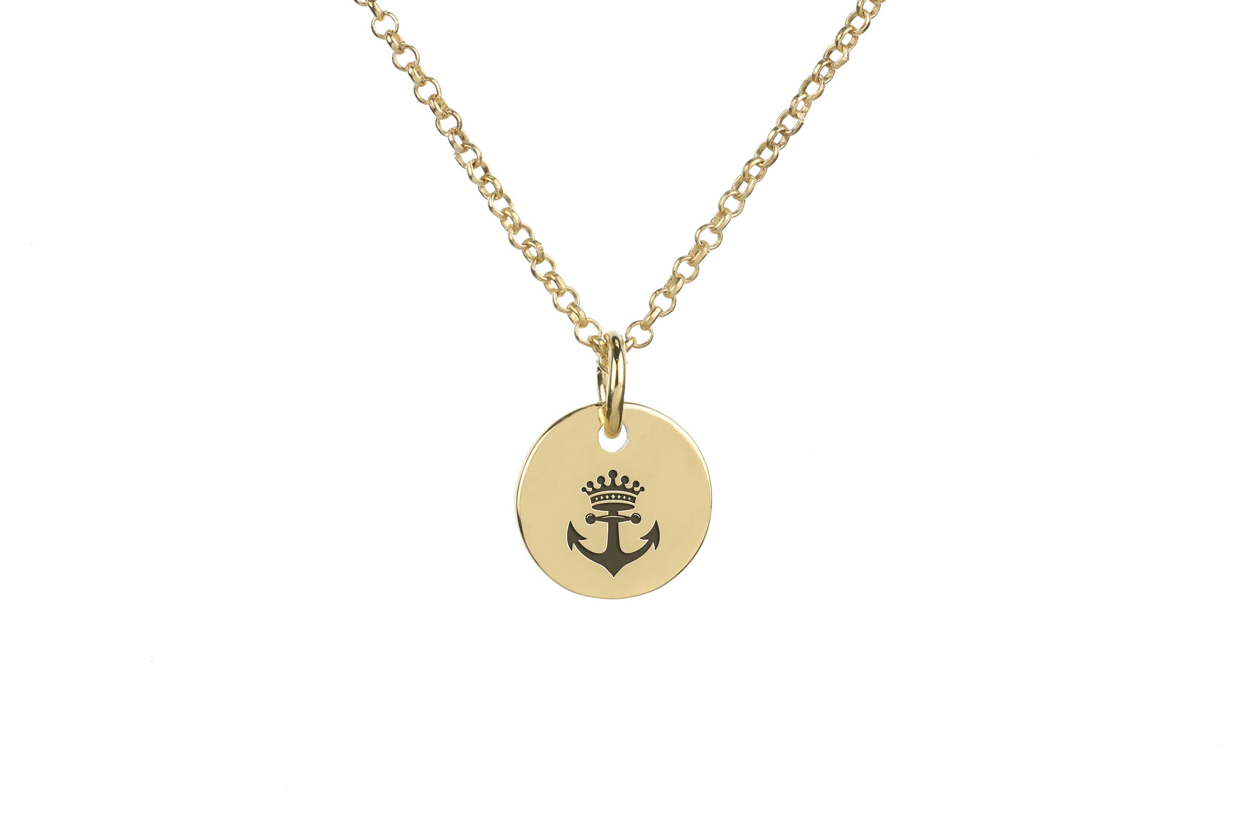 Royal Anchor Gold Charm Necklace