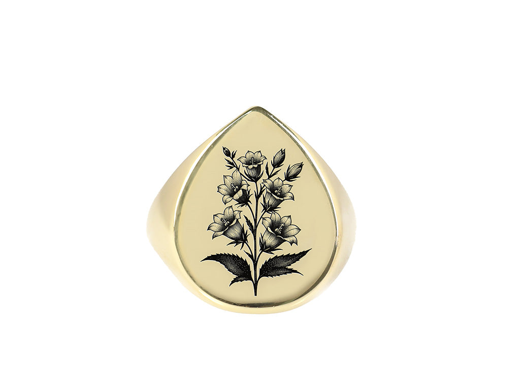 Engraved Bellflower Ring