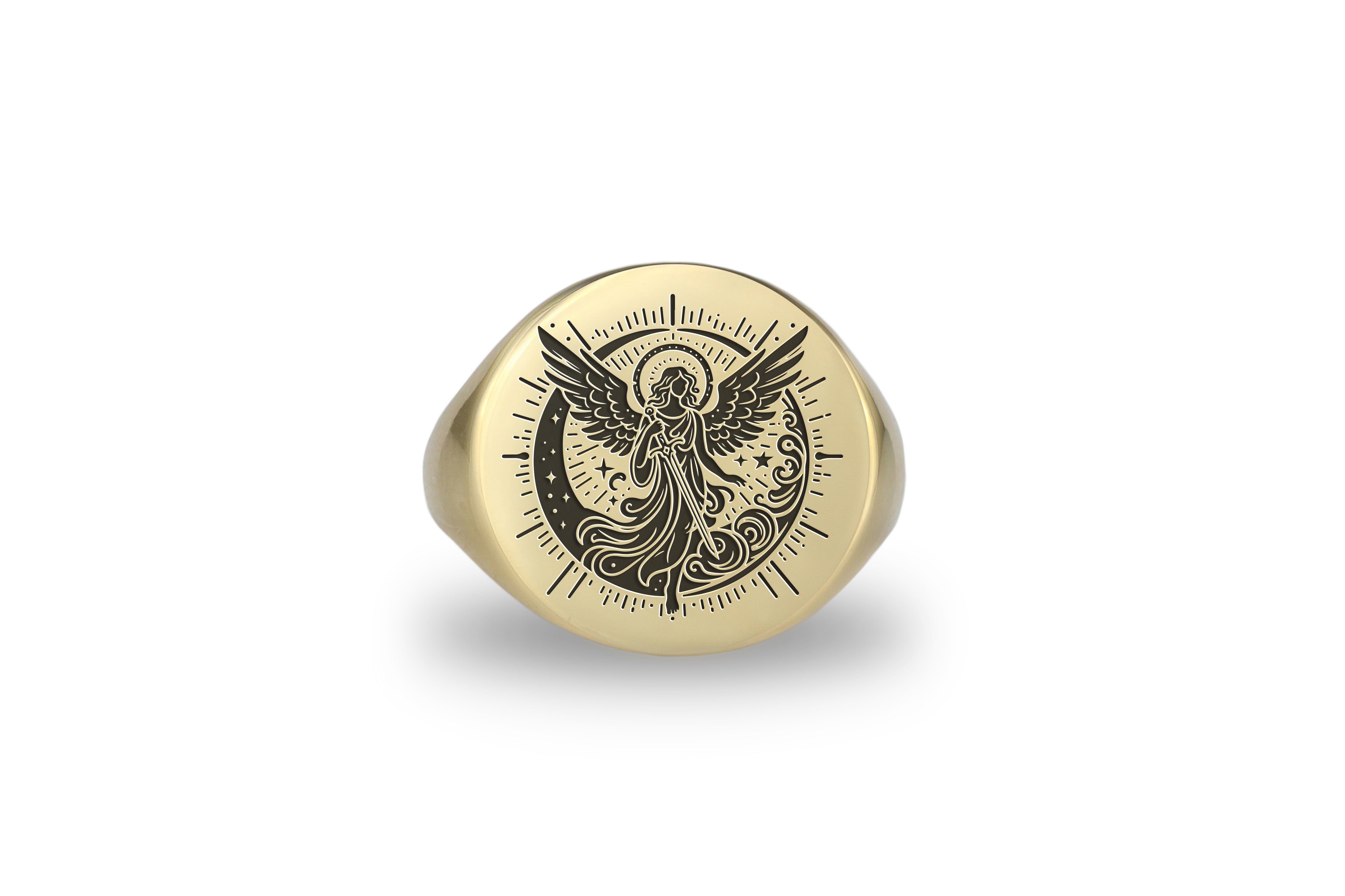 Spiritual Angel Statement Ring