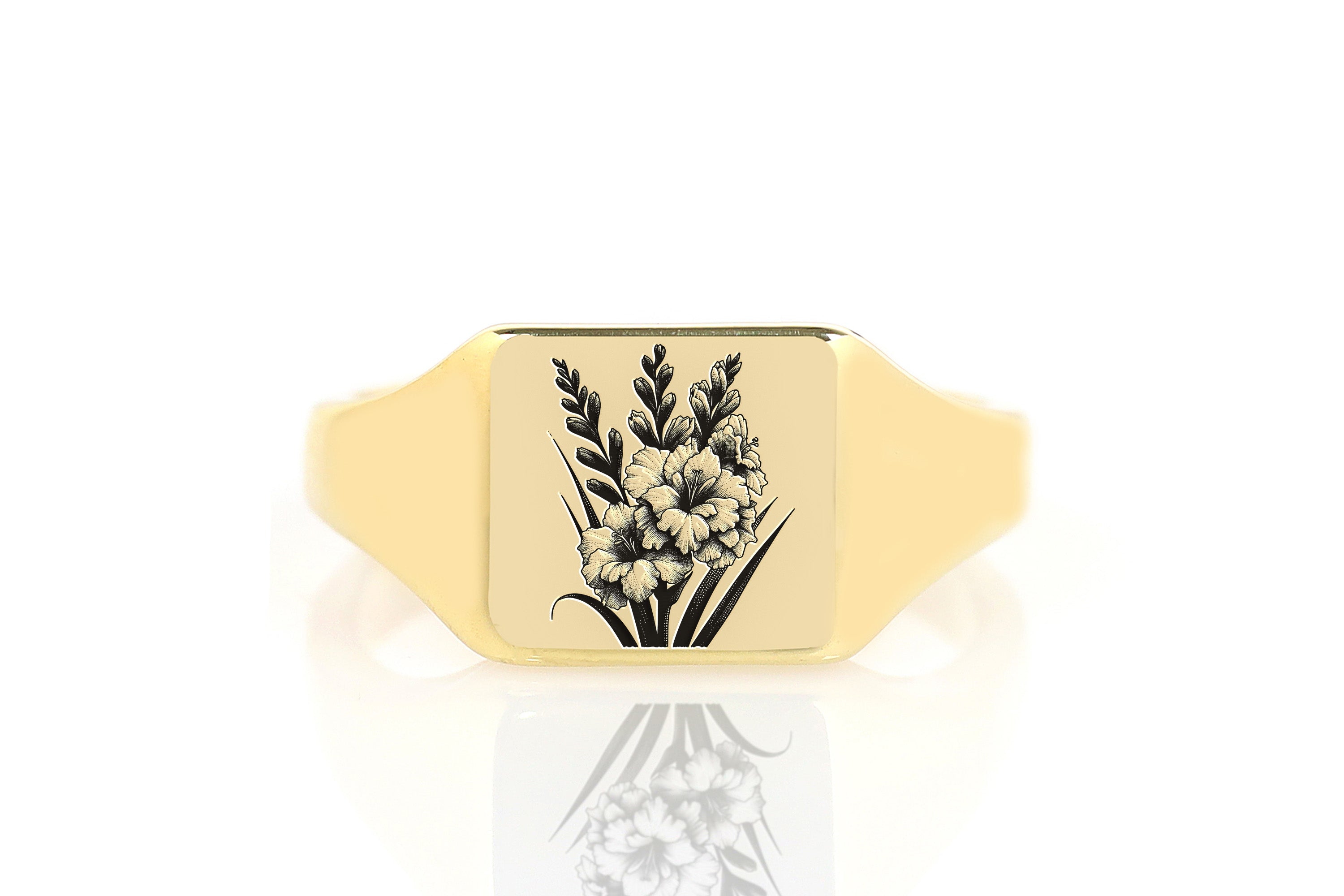 Personalized Flower Ring