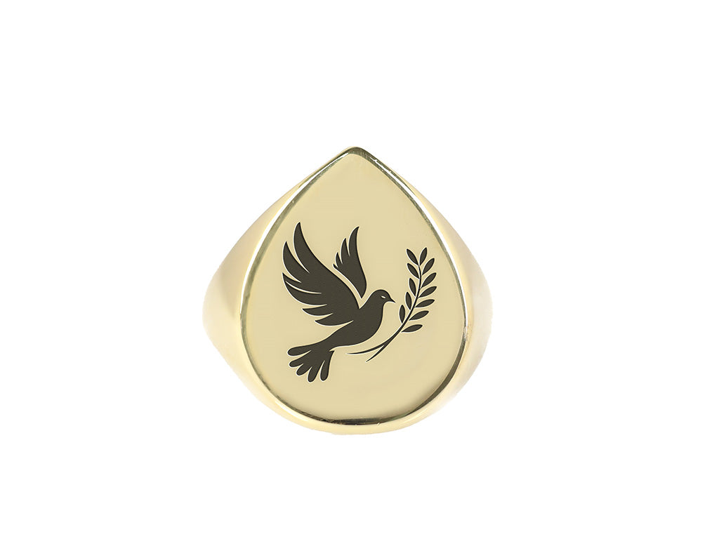 14k Gold Pigeon Ring