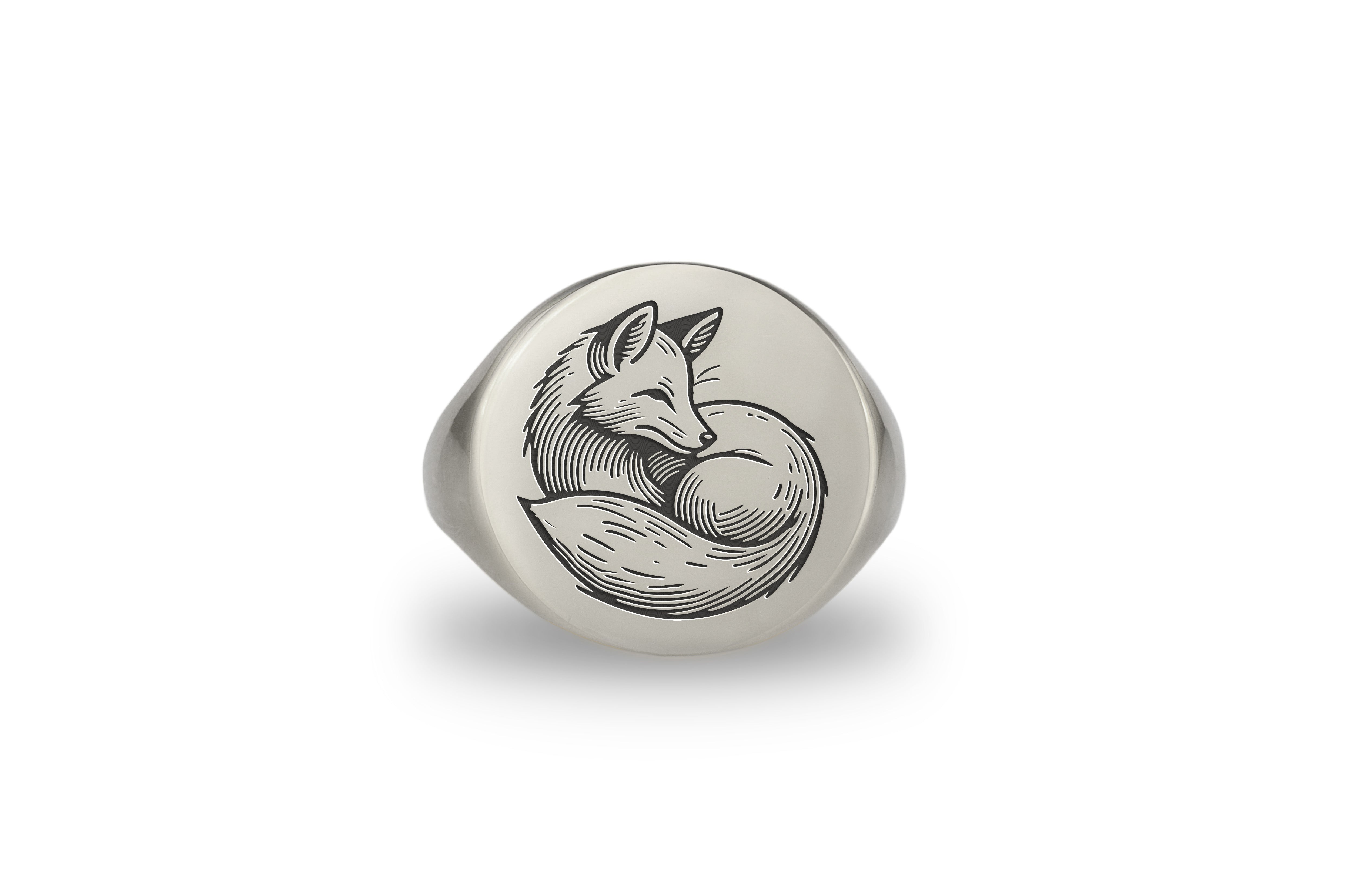 925 Sterling Silver Fox Ring