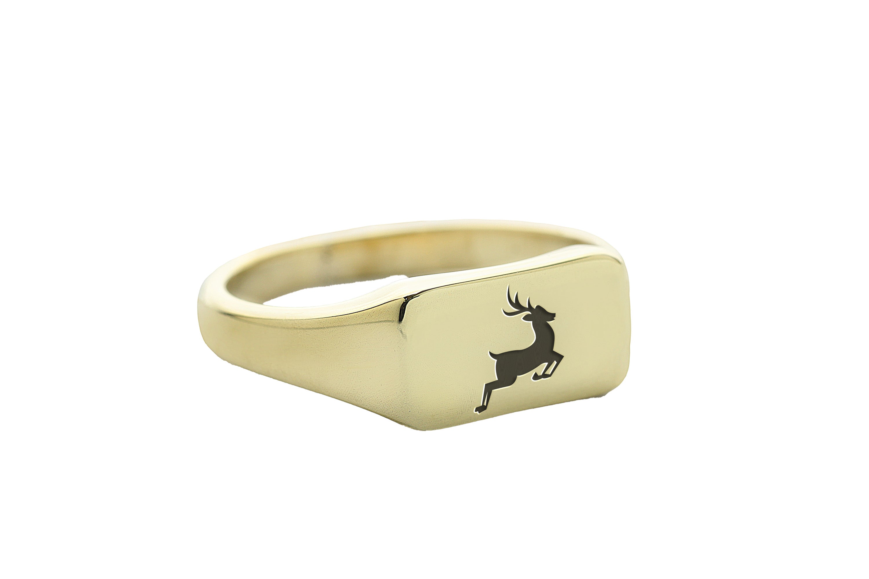 Gold Deer Signet Ring
