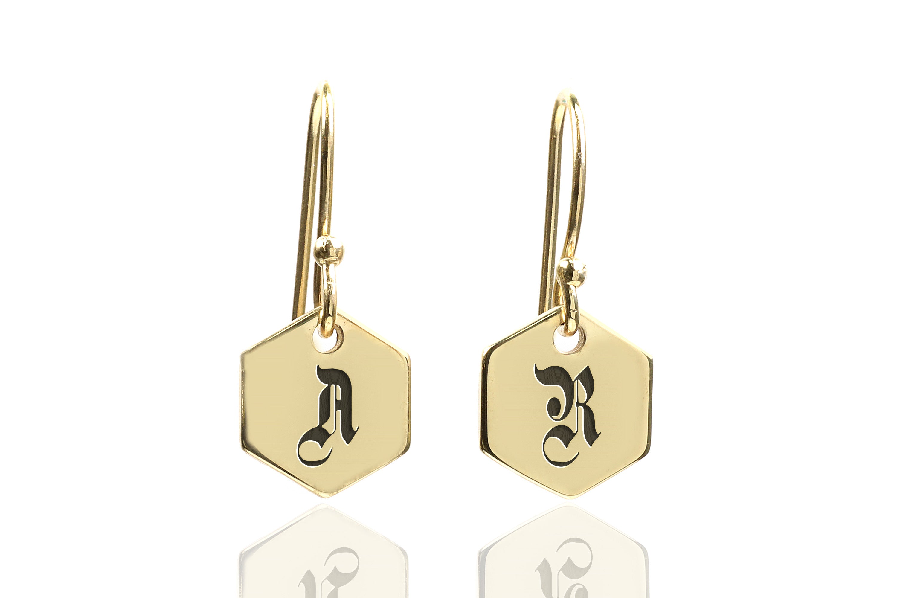 14k Gold Gothic Earrings