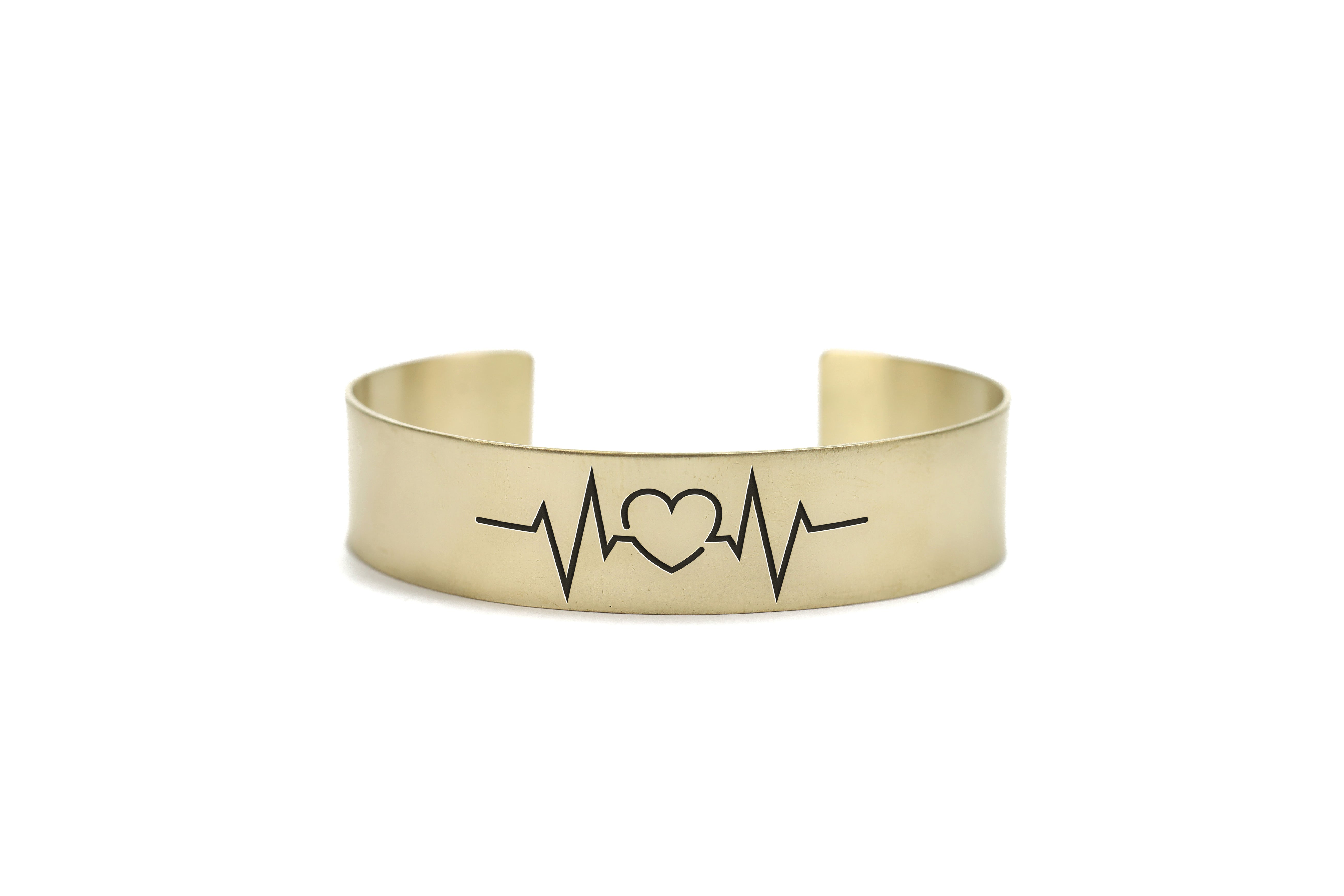 Engraved Heartbeat Bracelet