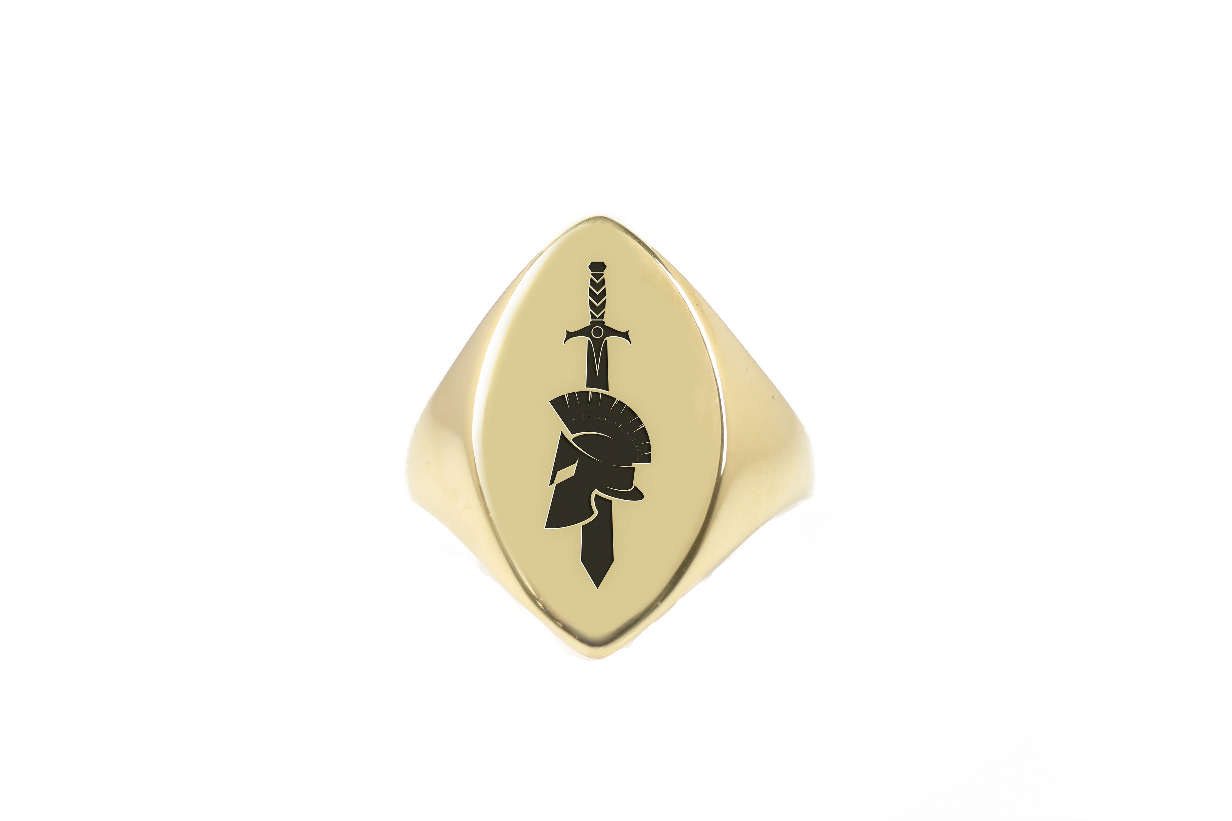 Engraved Gladiator Signet Ring