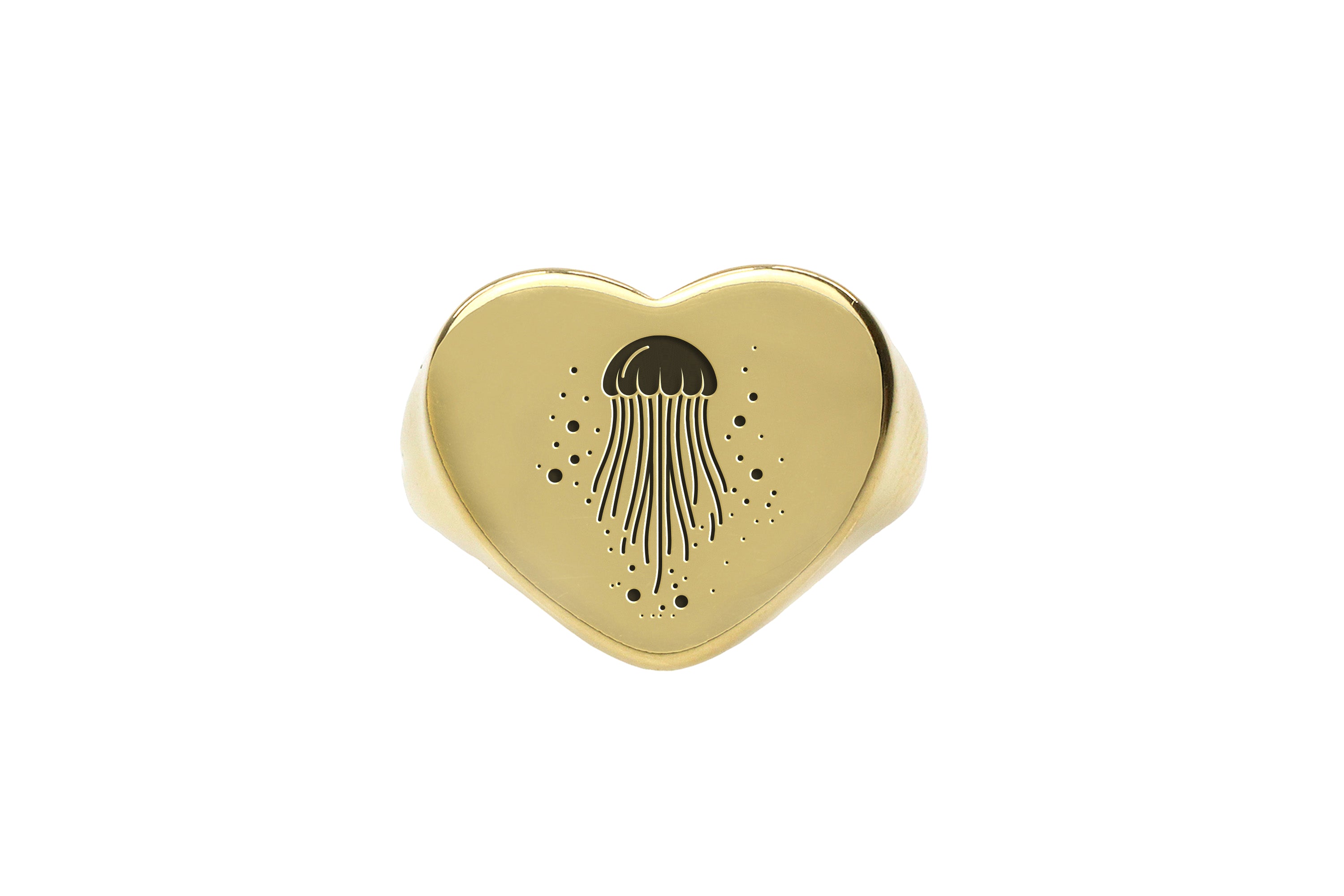 Jellyfish Gold Signet Ring
