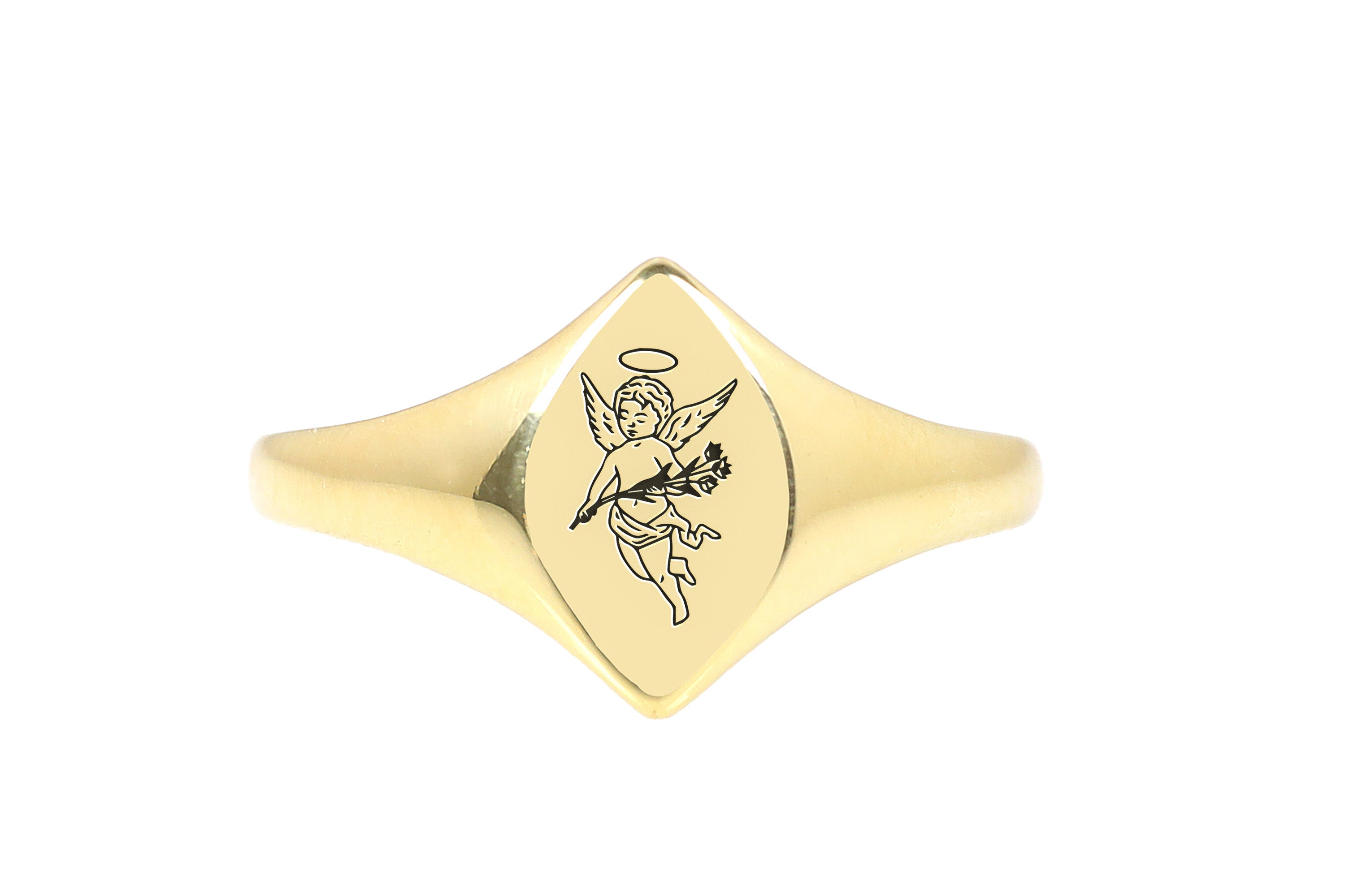 Cute Cupid Signet Ring