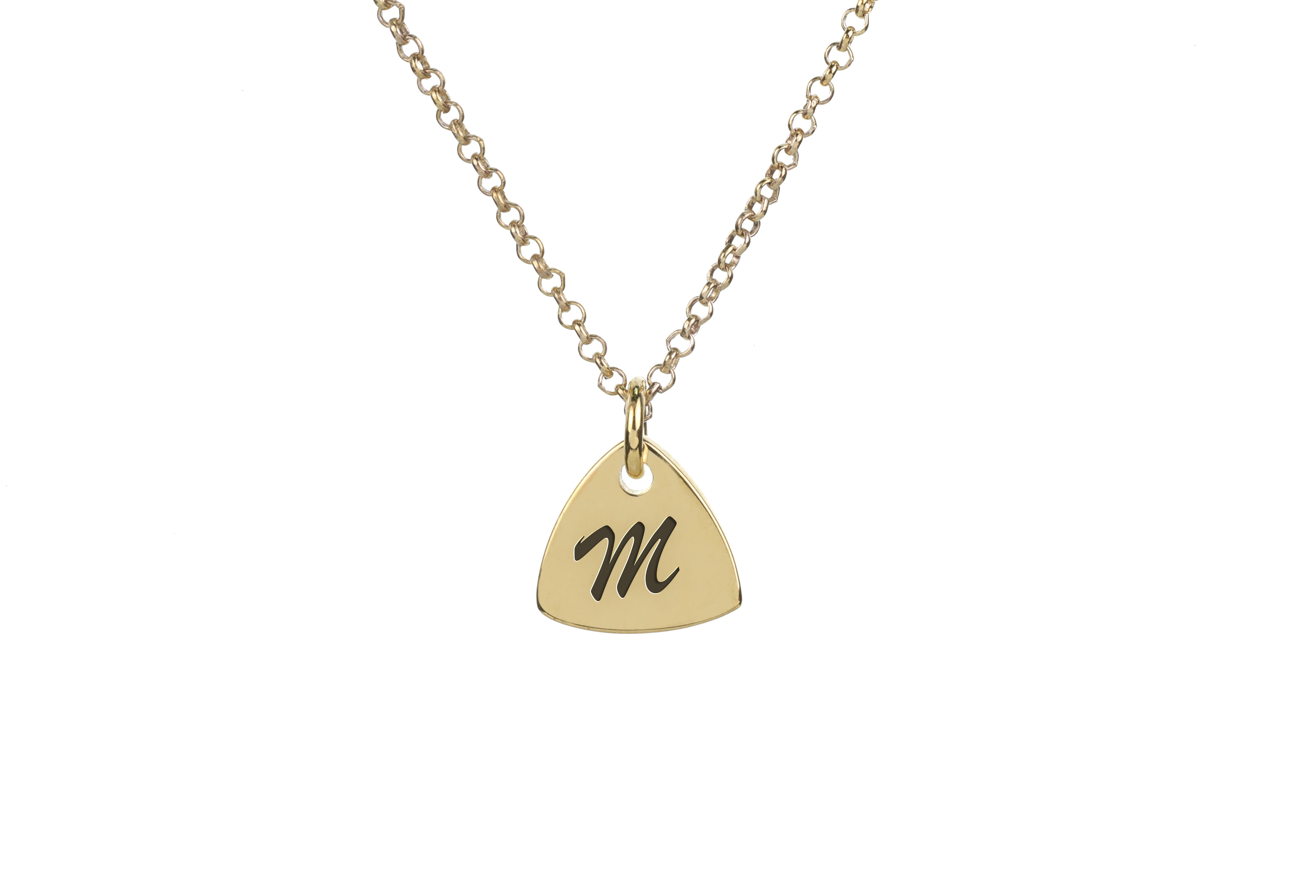 Handwritten Brushed Letter Necklace