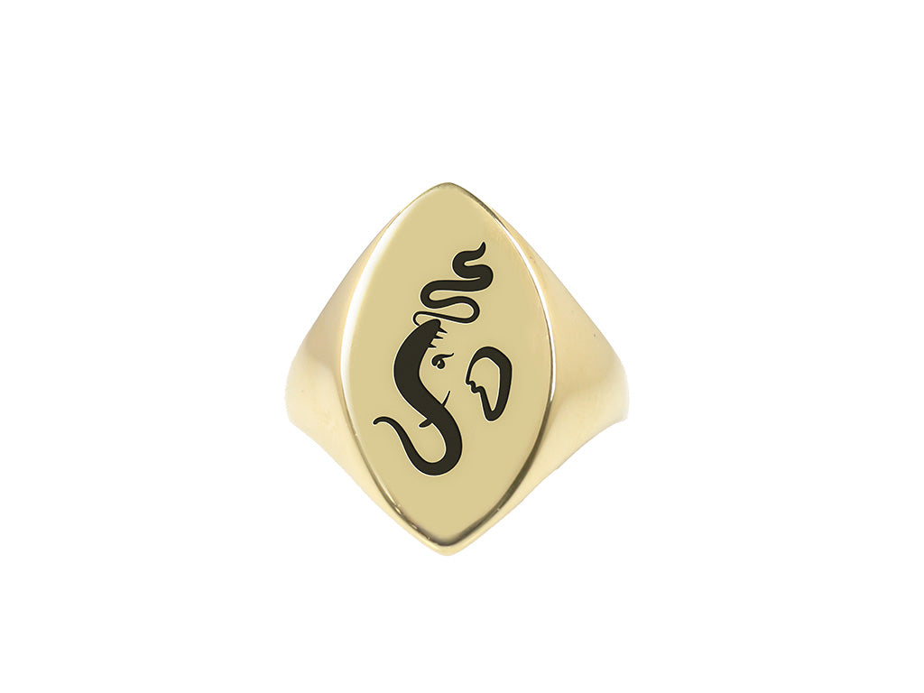 Indian God Ganesh Signet Ring