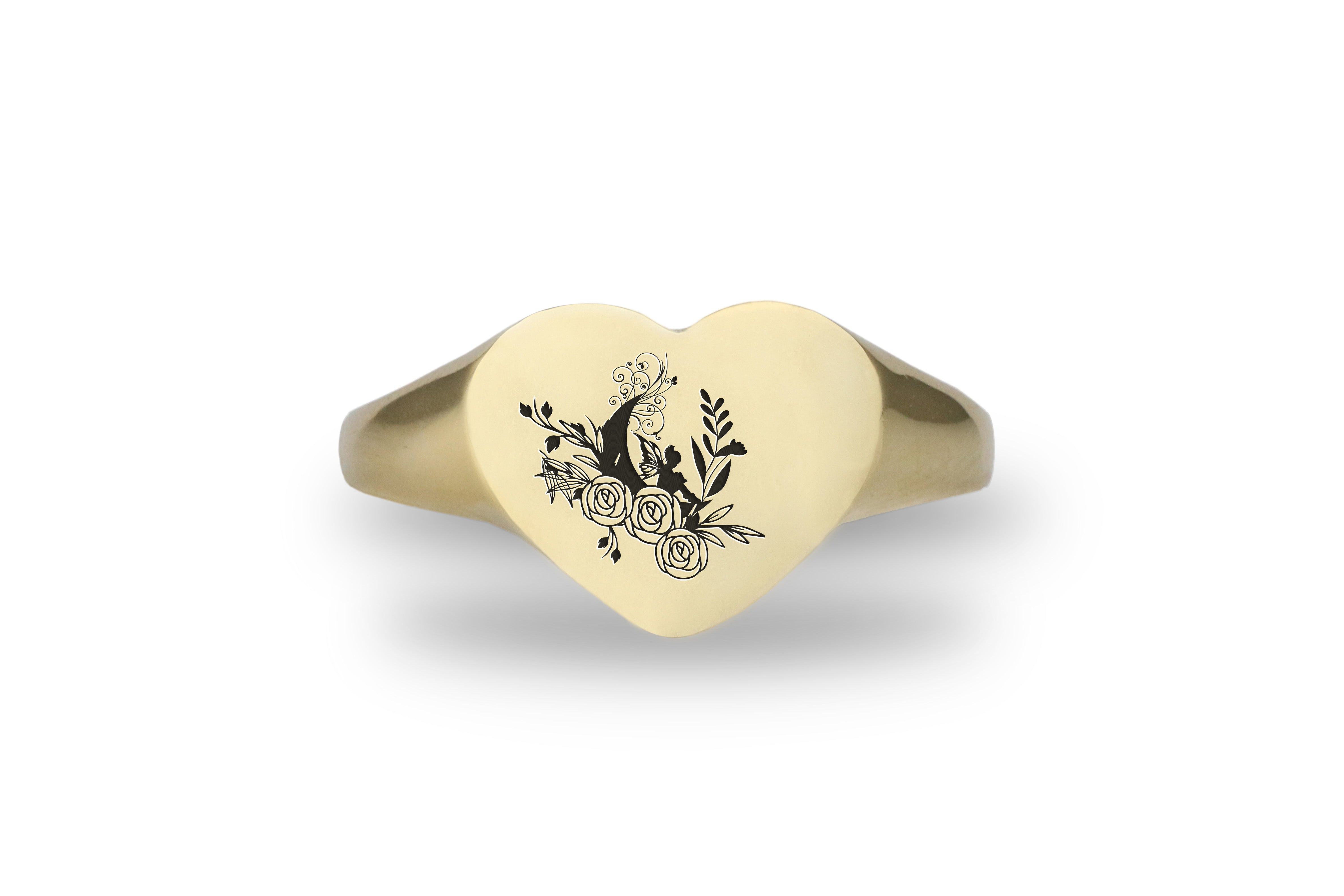 14k Gold Mystical Signet Ring