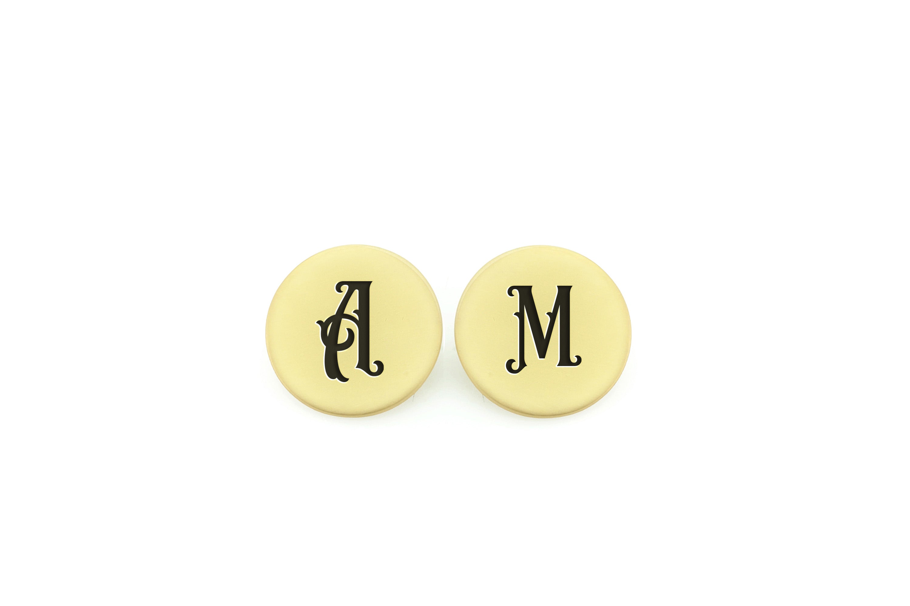 Gothic Letter Stud Earrings