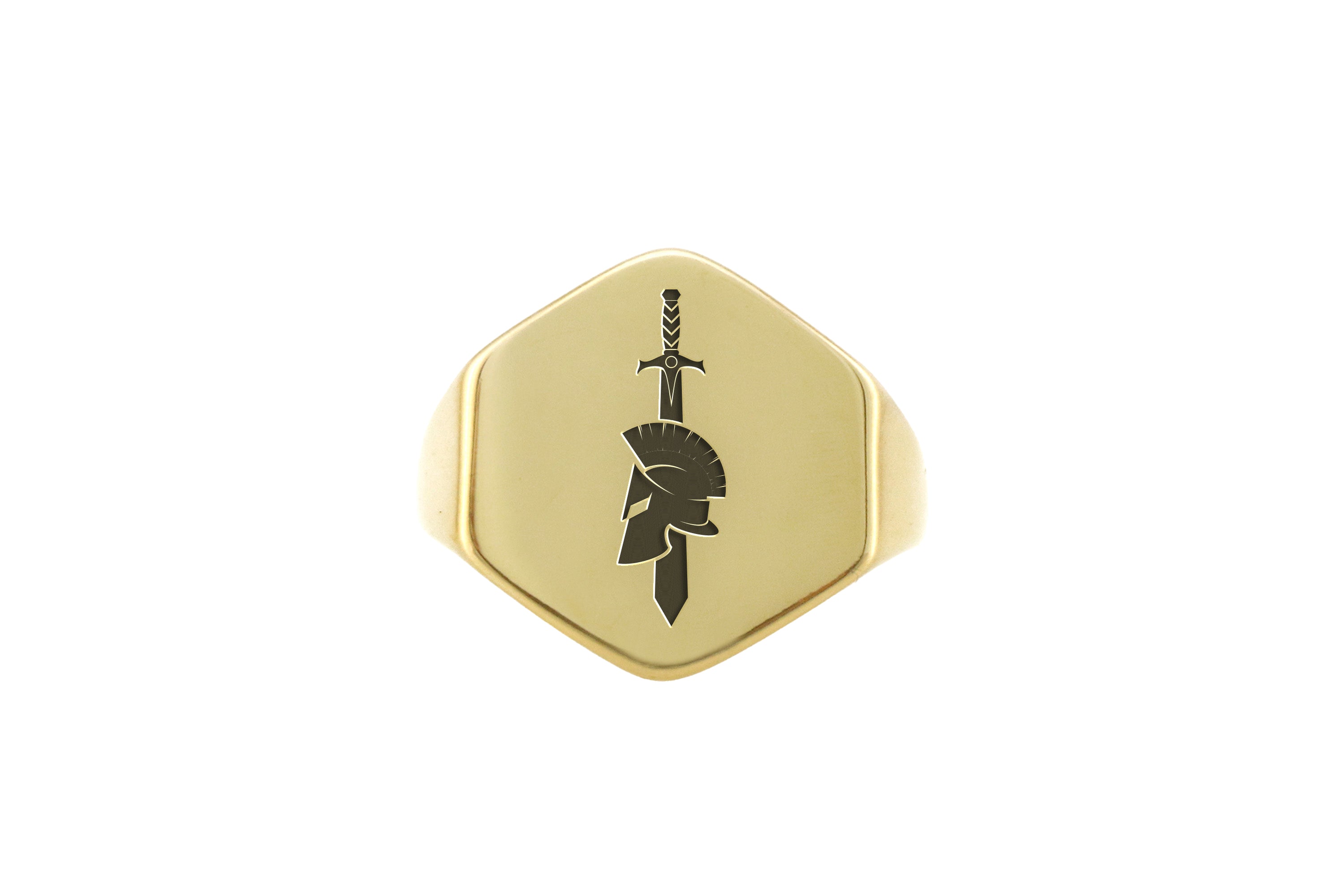 Engraved Gladiator Signet Ring
