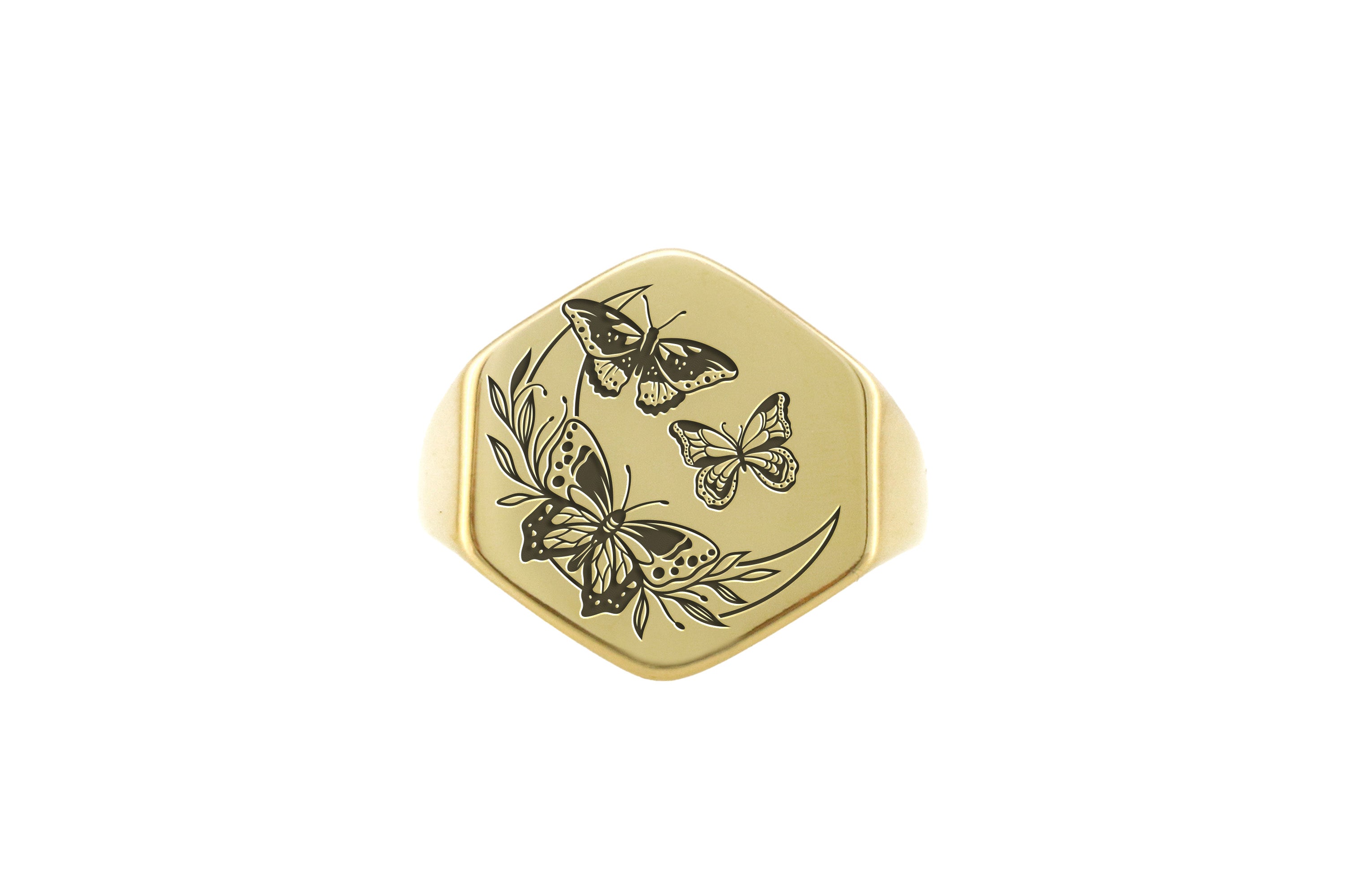 Flowered Butterfly Ring