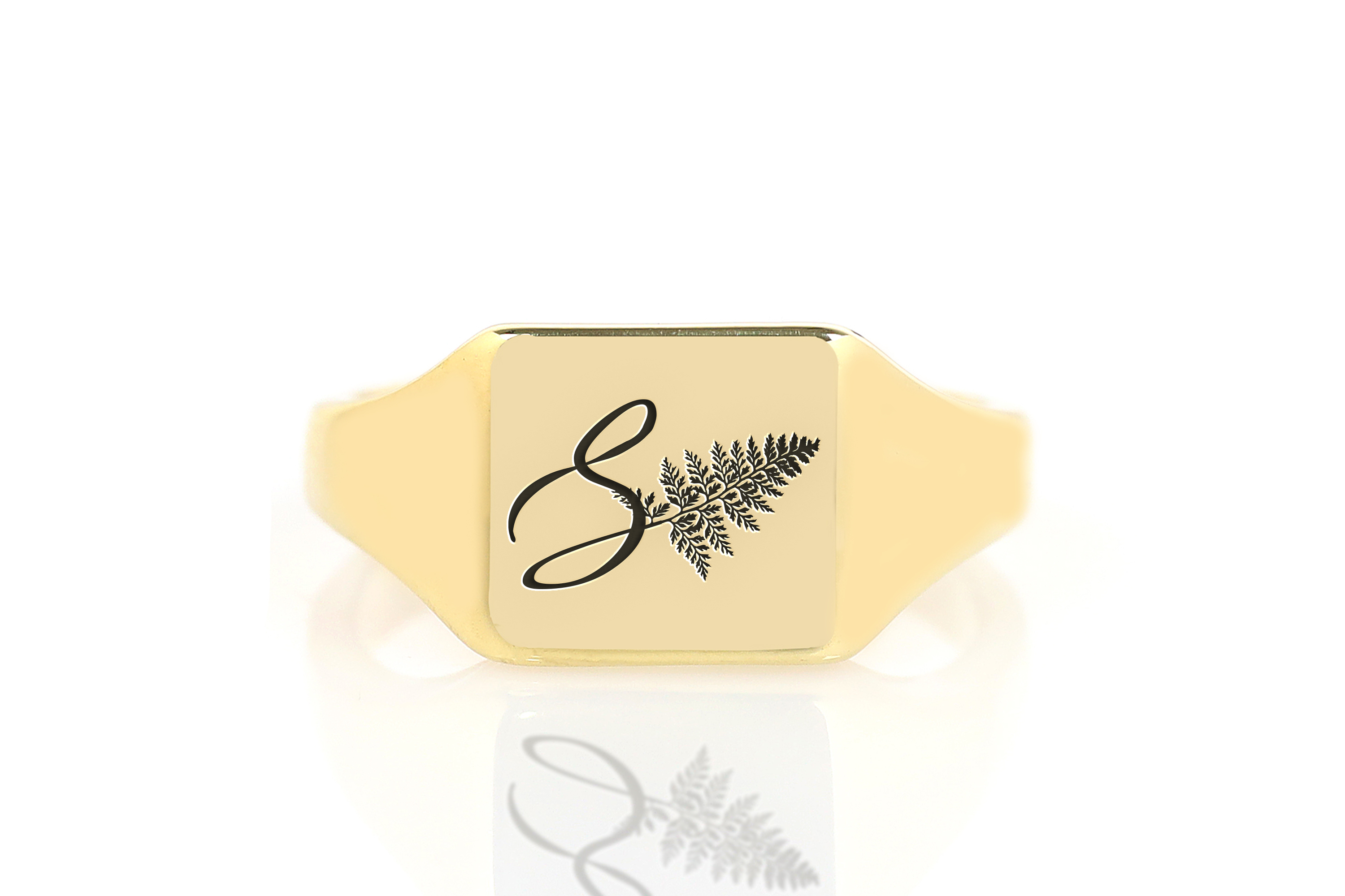 Custom Letter Engraved Ring