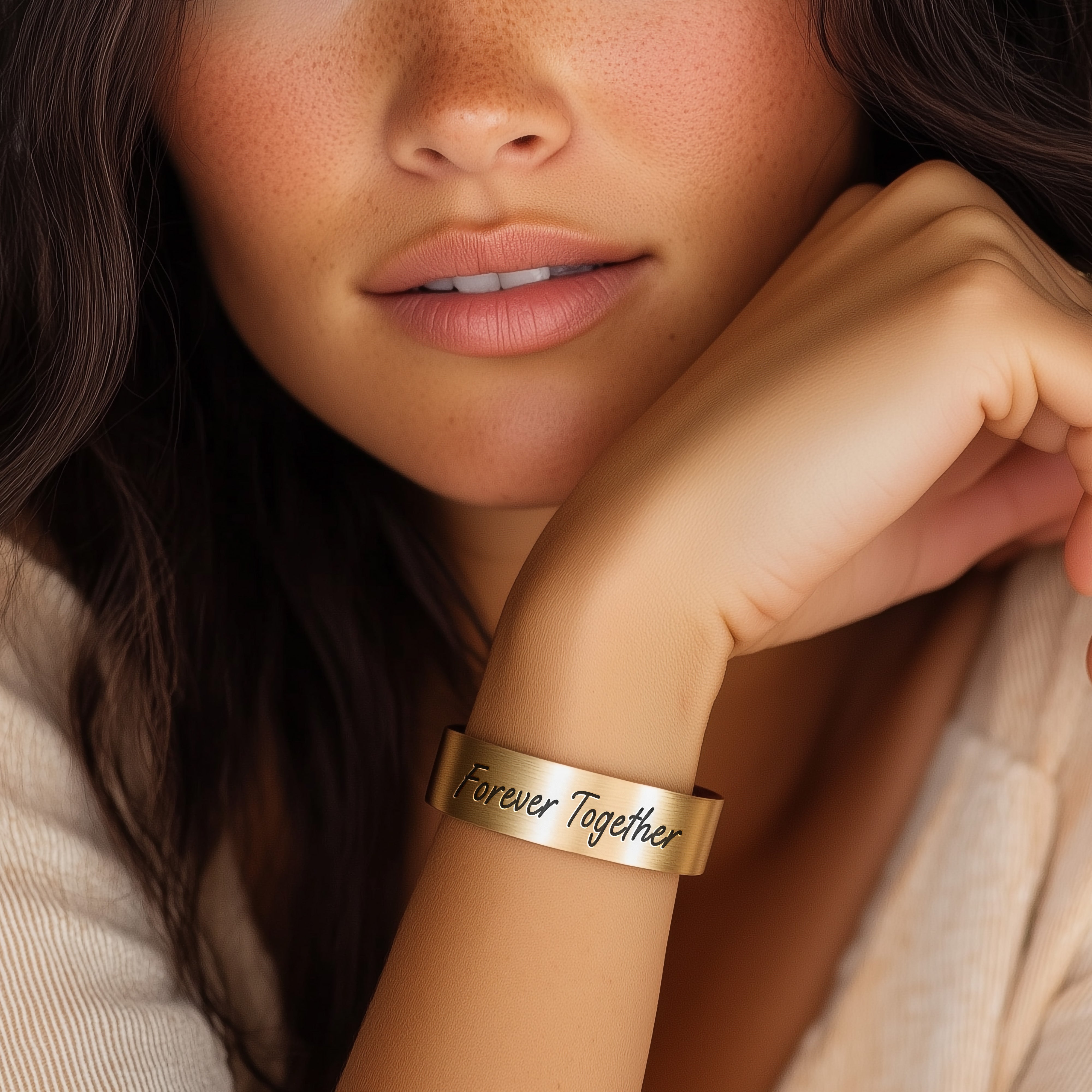 Engraved Personalized Text Bracelet