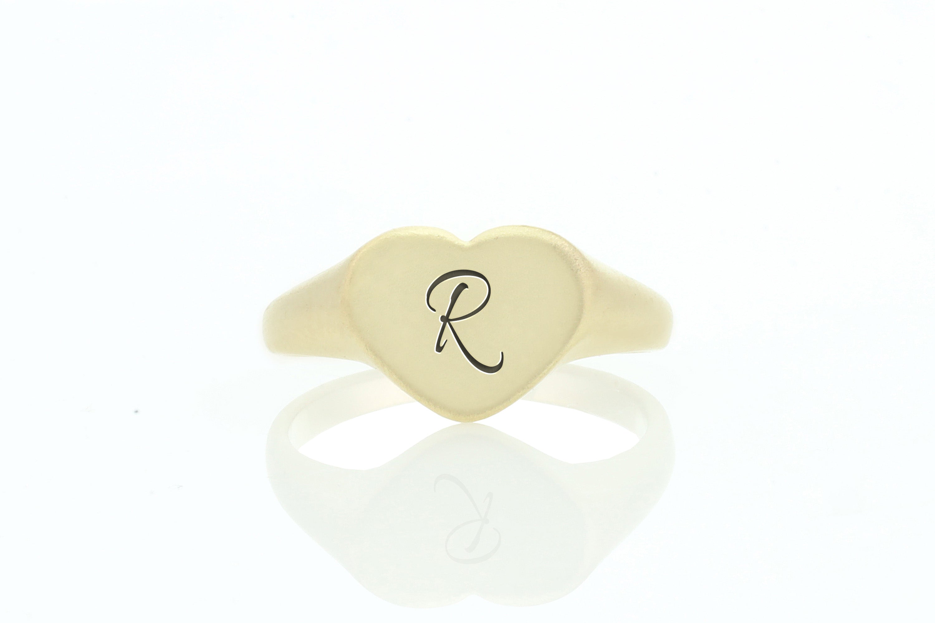 Engraved Name Initial Ring