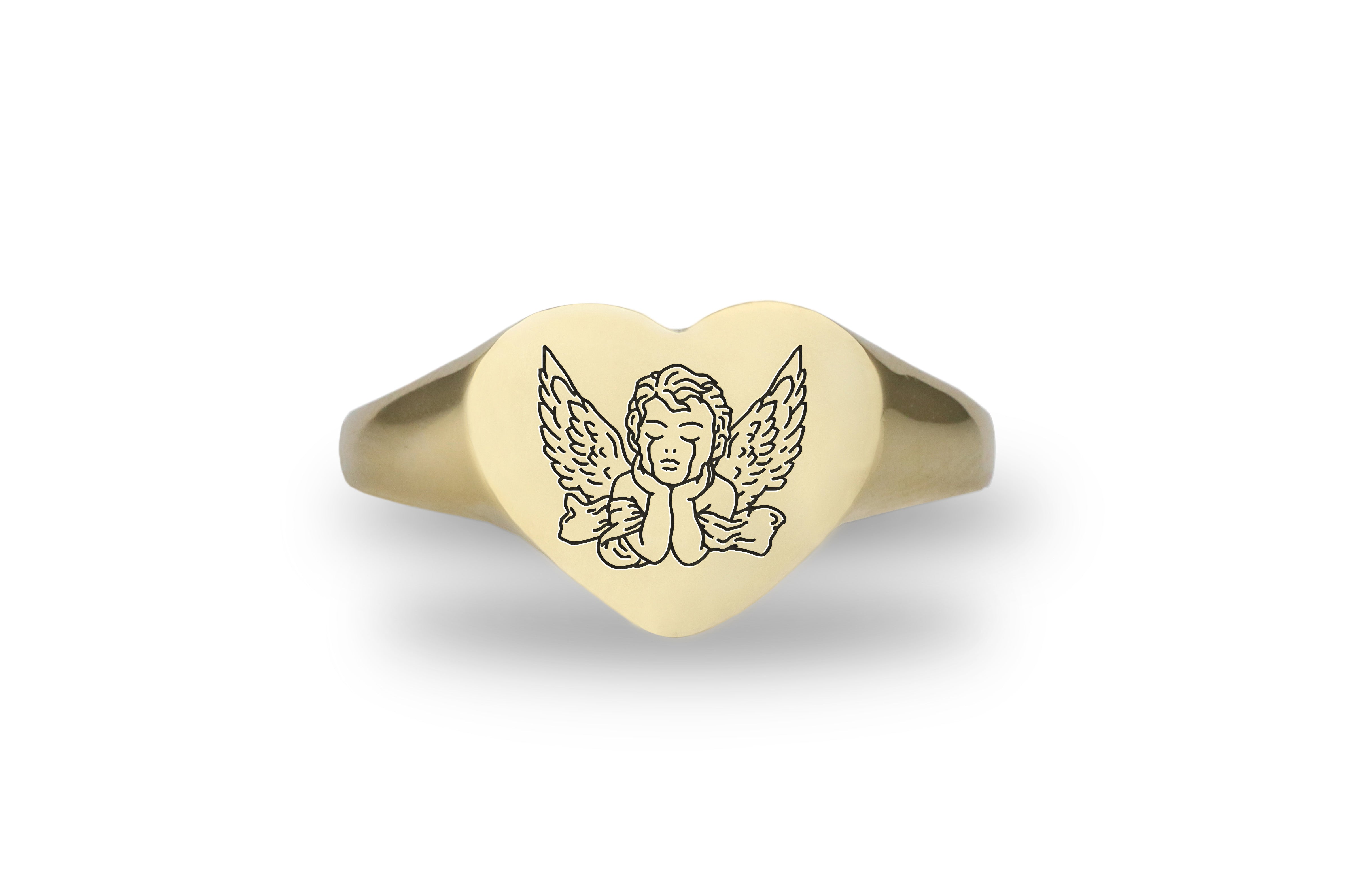 Crying Cupid Signet Ring