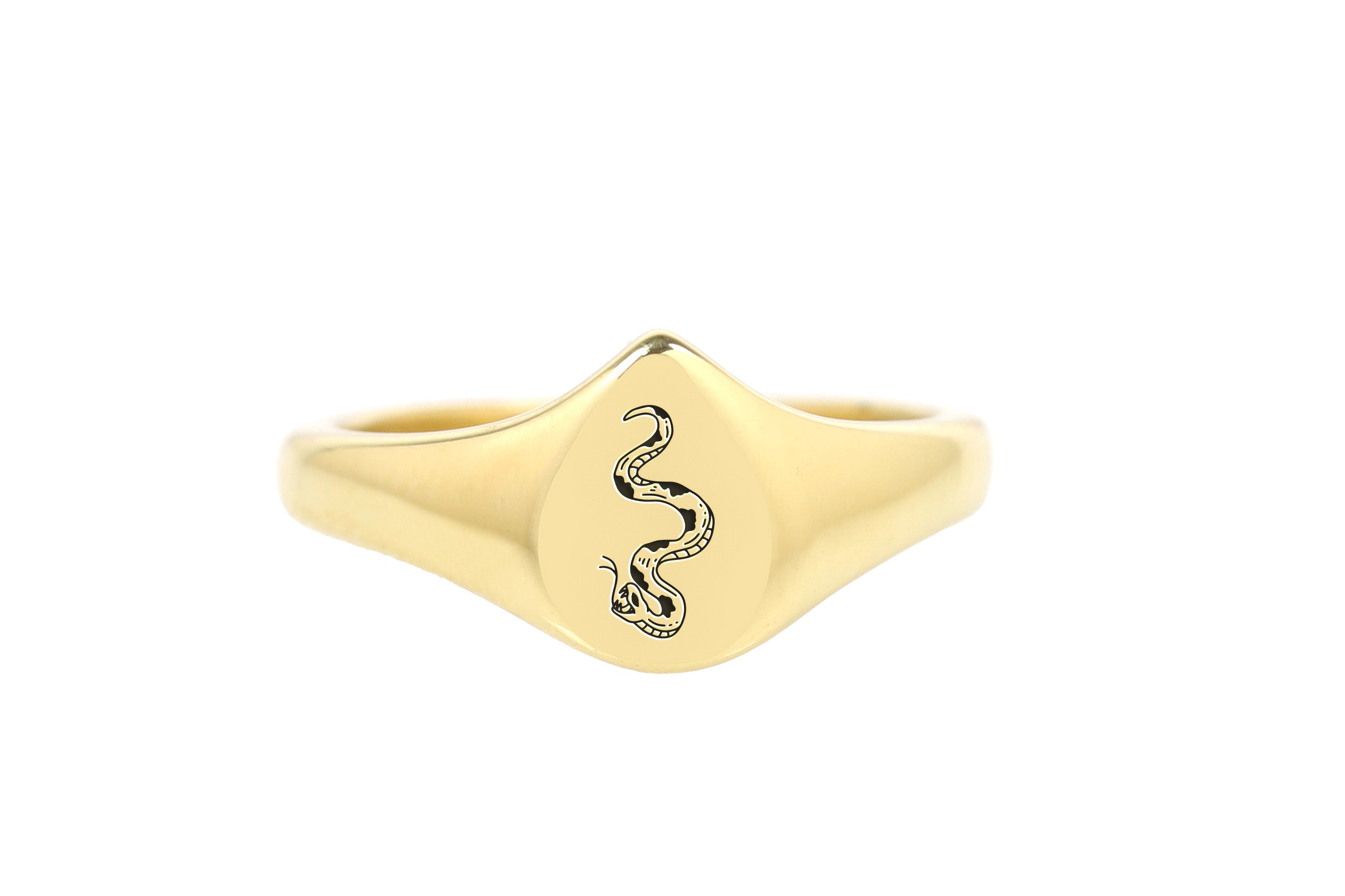 Gothic Snake Gold Ring