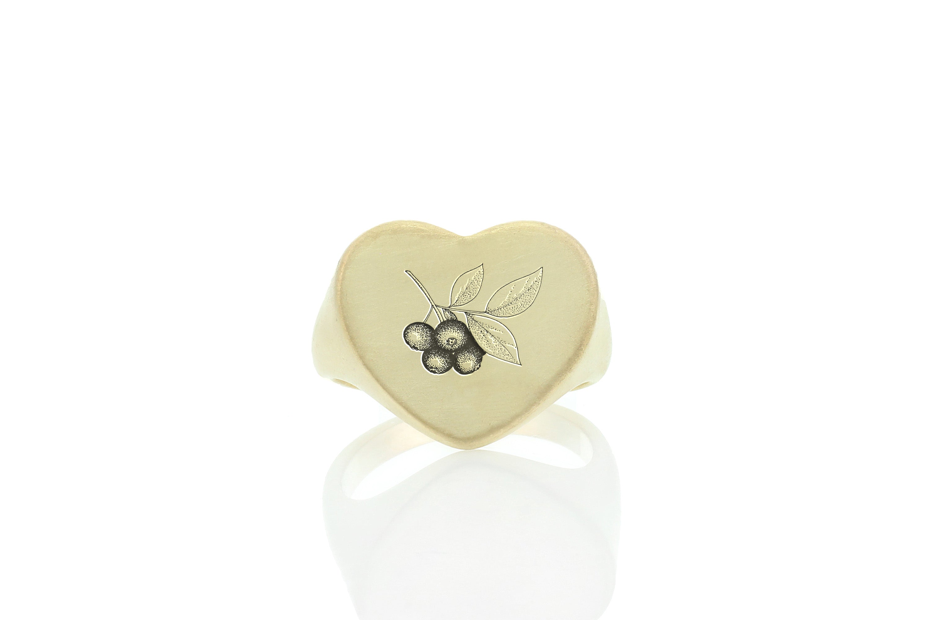 Gold Blueberry Signet Ring