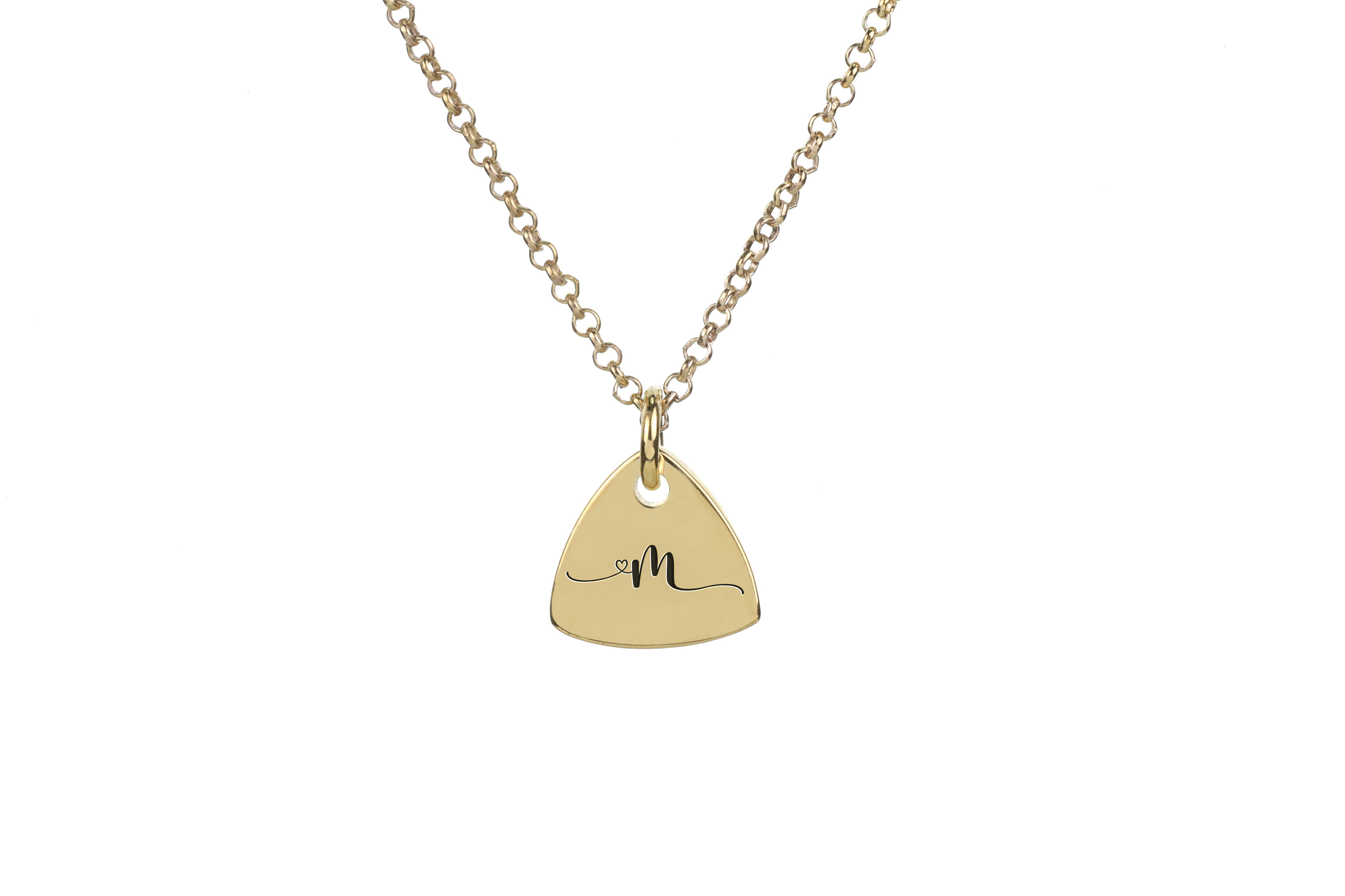 Engraved Name Initial Necklace