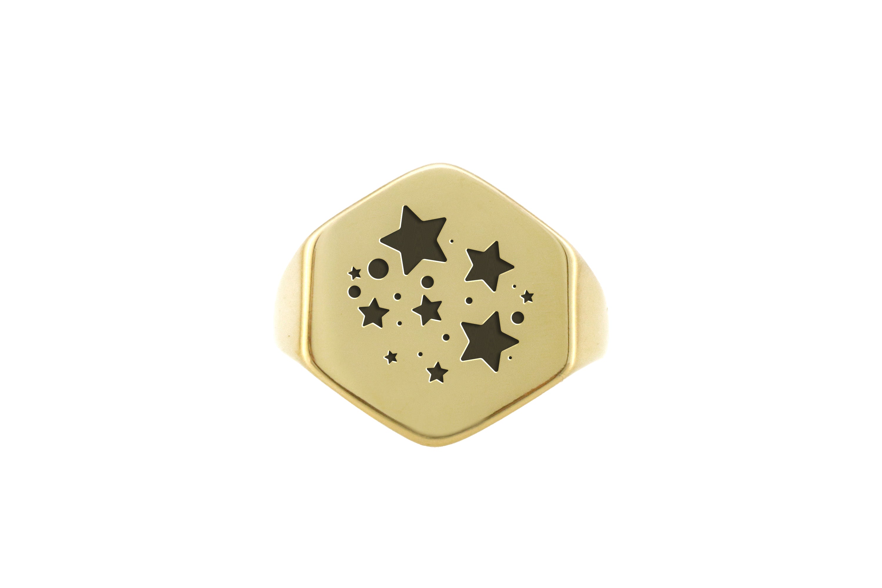Engraved Stars Ring