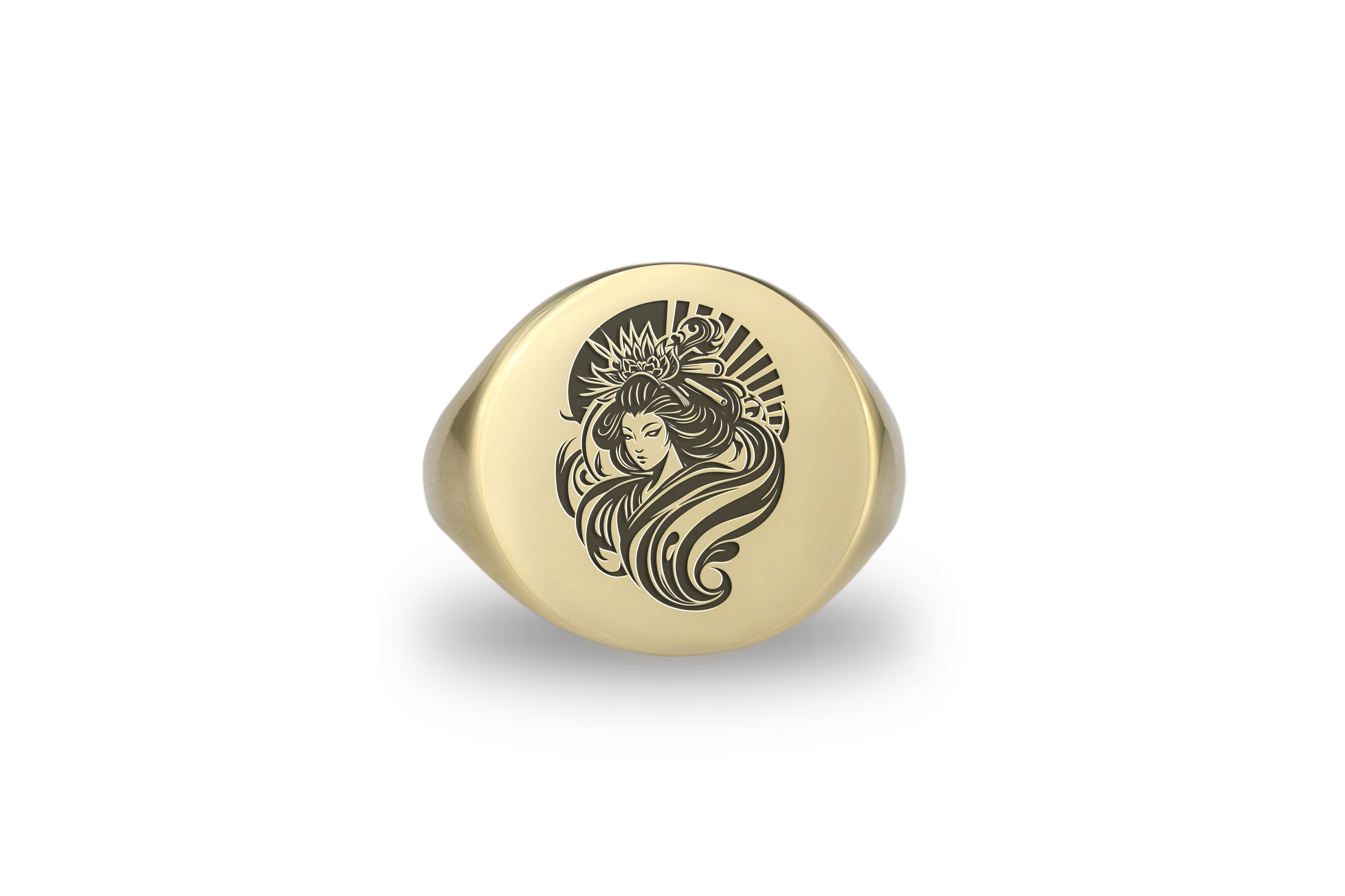 Geisha Gold Signet Ring