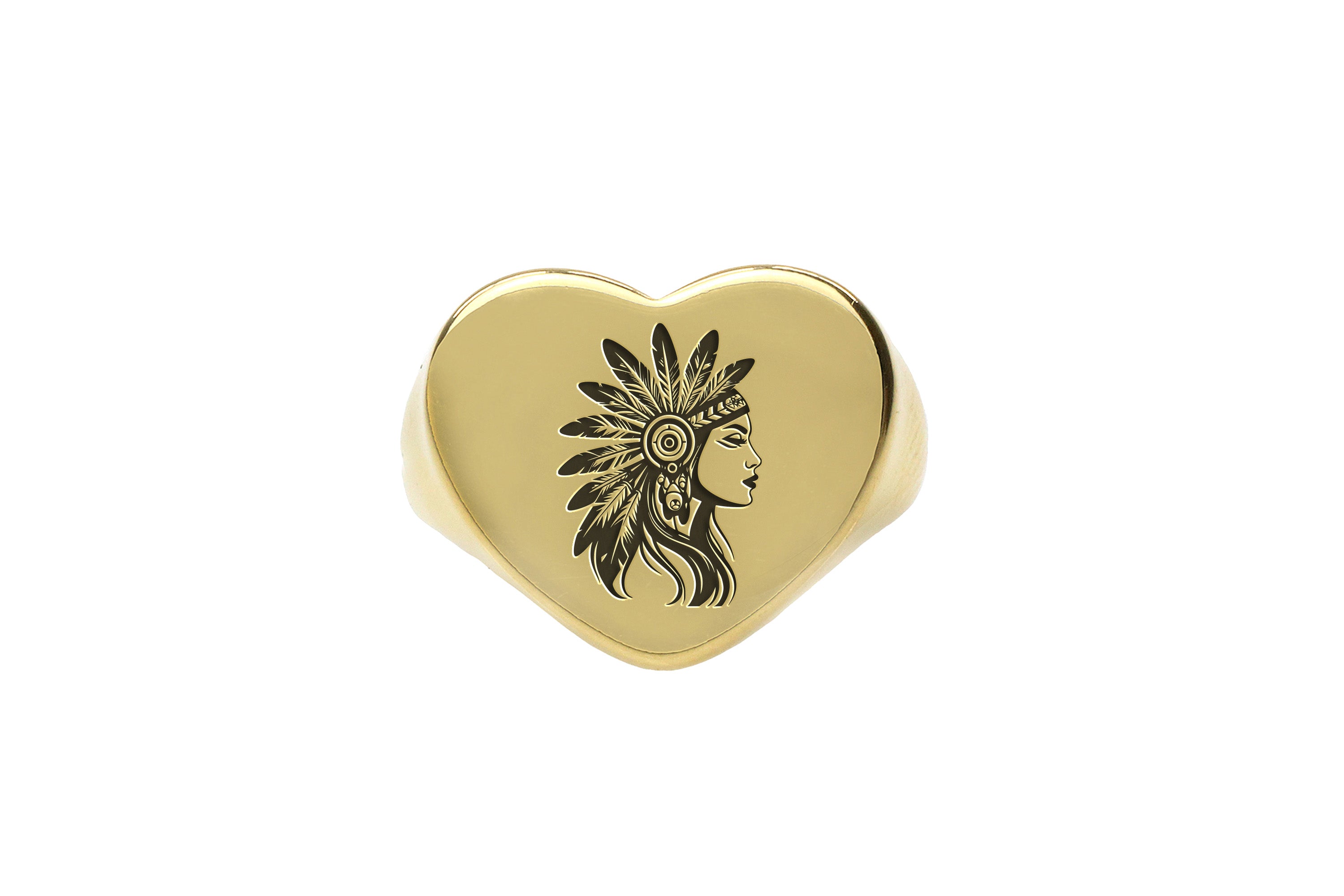 Indian Woman Engraved Ring