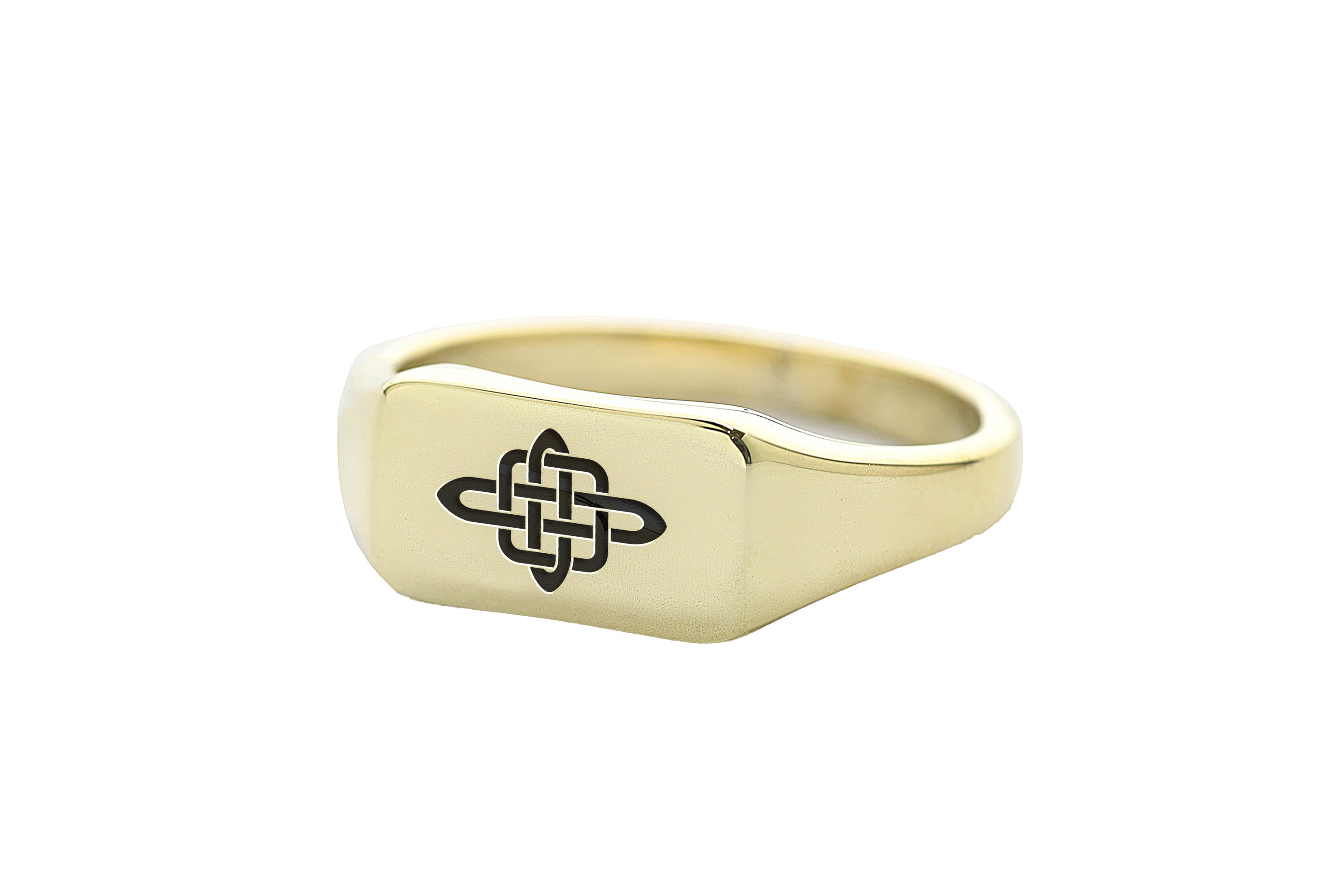 Engraved Celtic Signet Ring