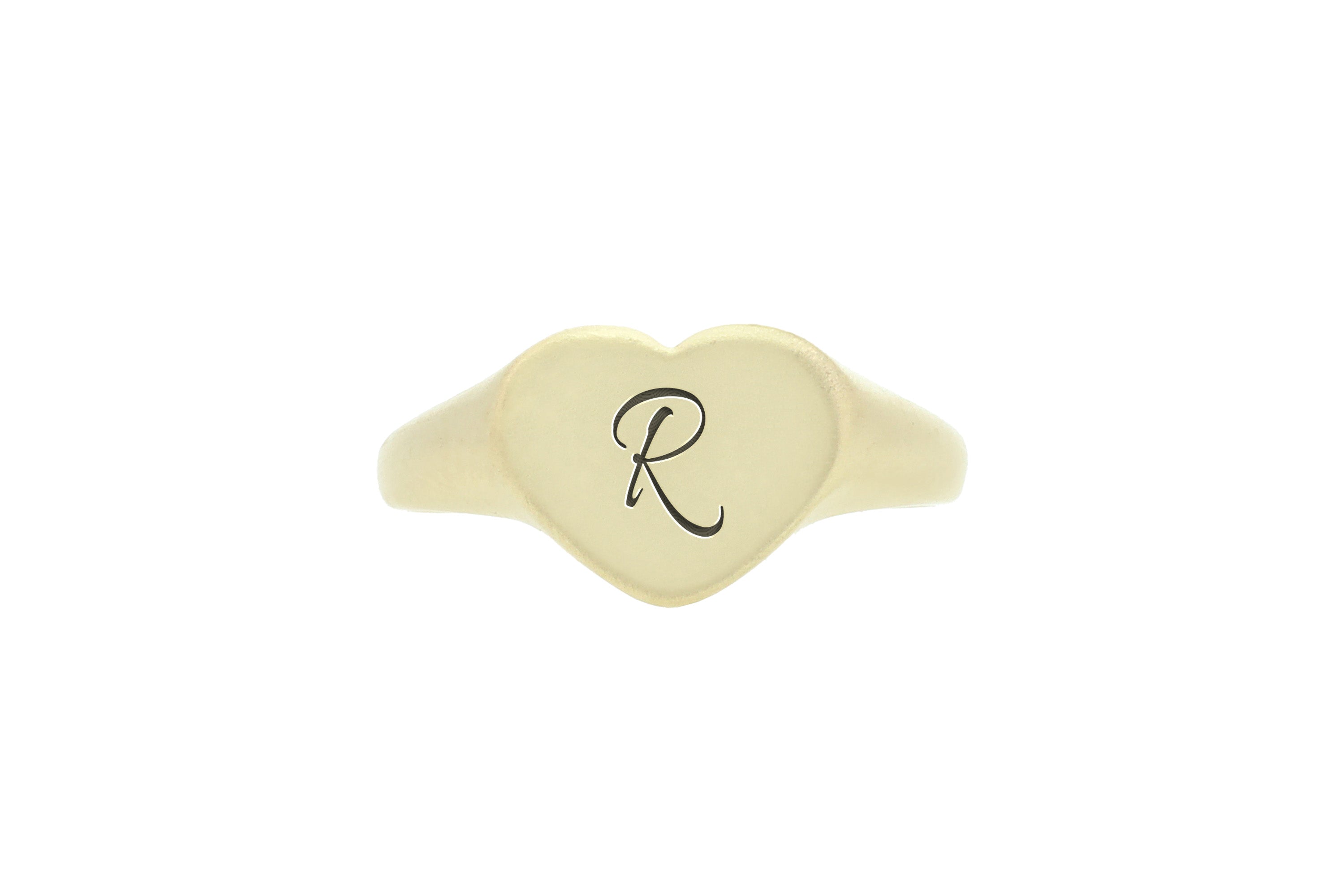 Engraved Name Initial Ring