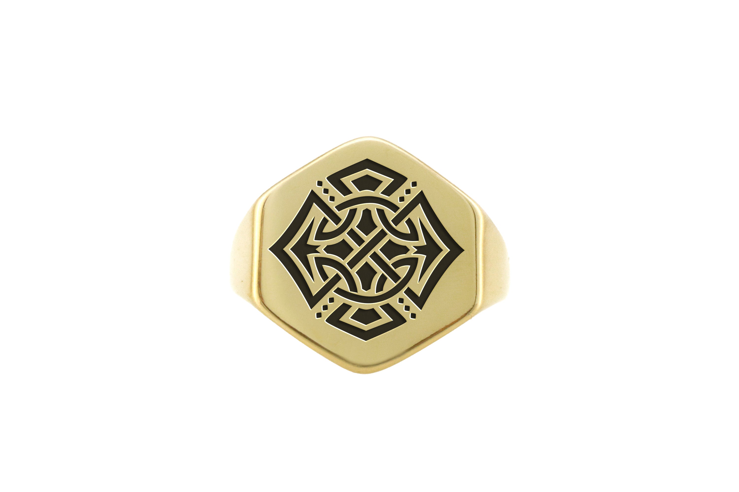 Celtic Cross Engraving Ring