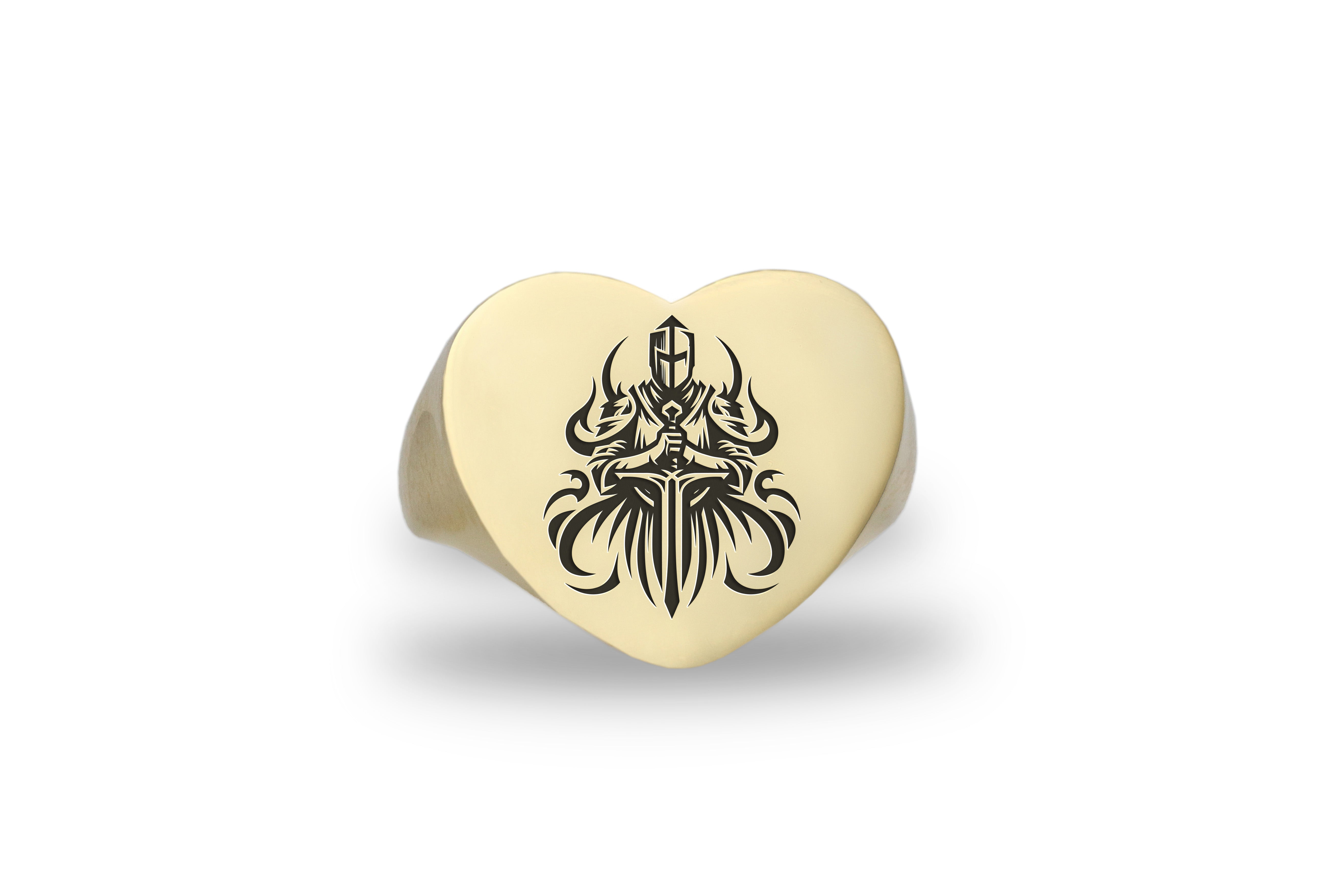 14k Gold Knight Gold Ring