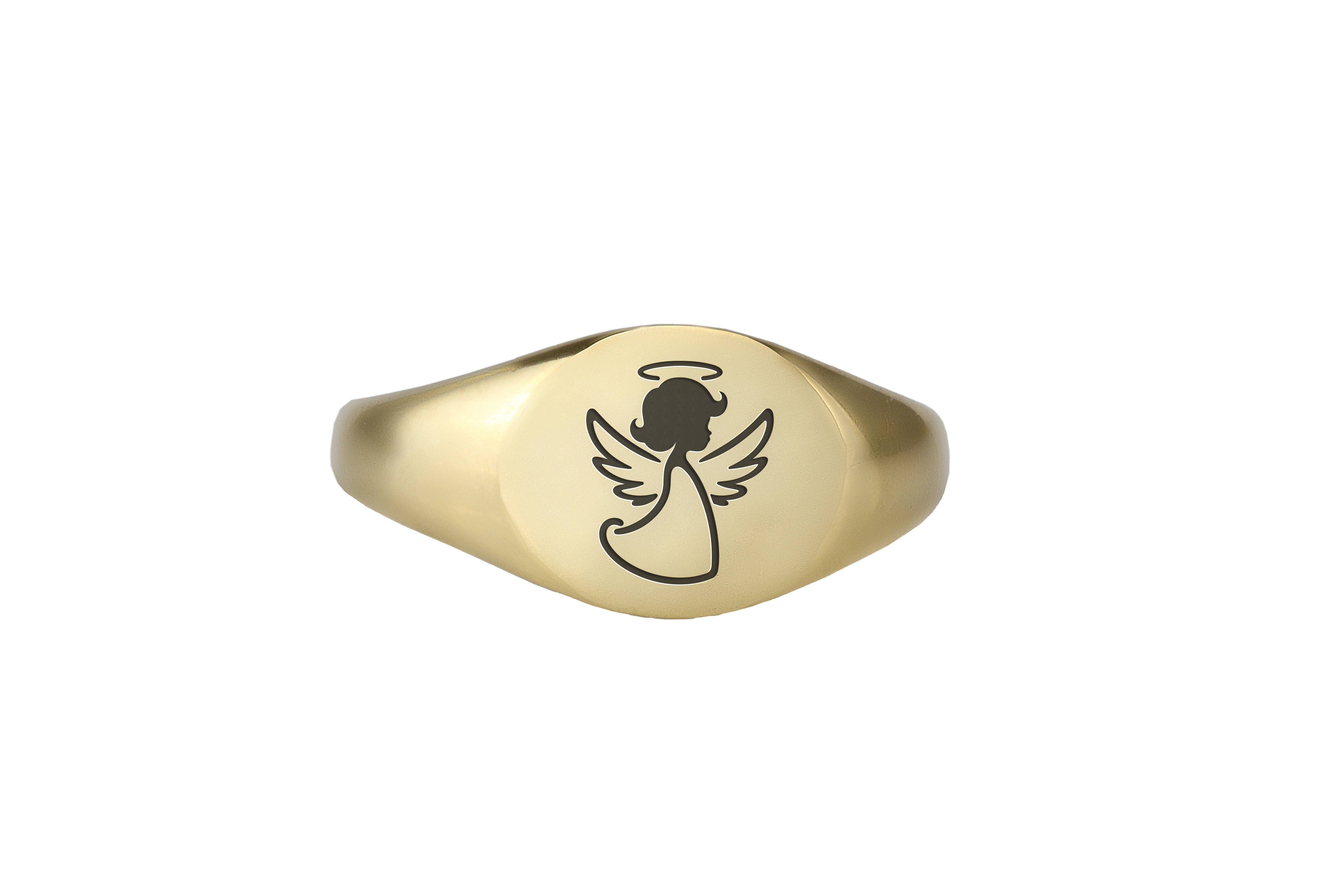 Cute Angel Engraved Ring