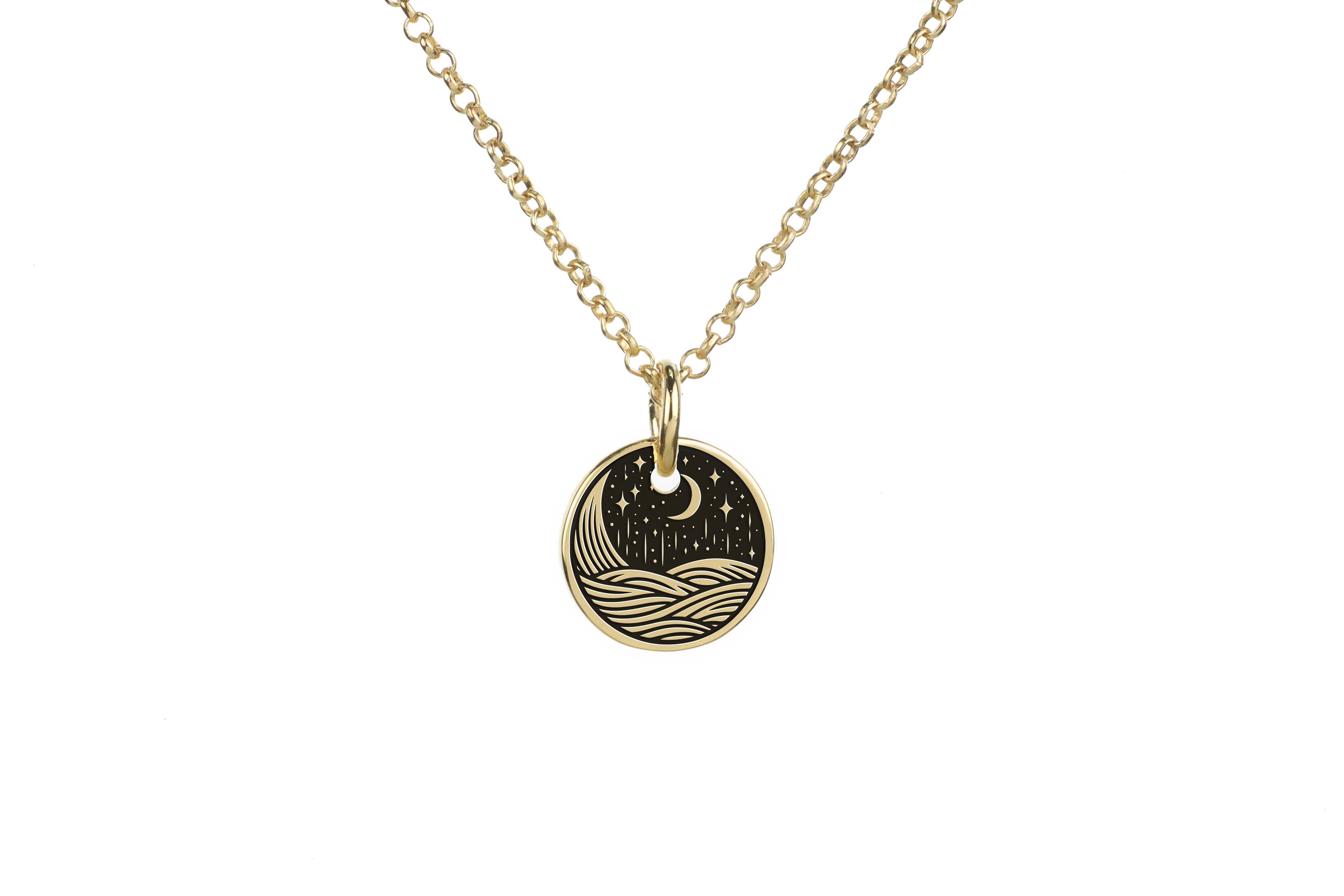 14k Gold Celestial Necklace