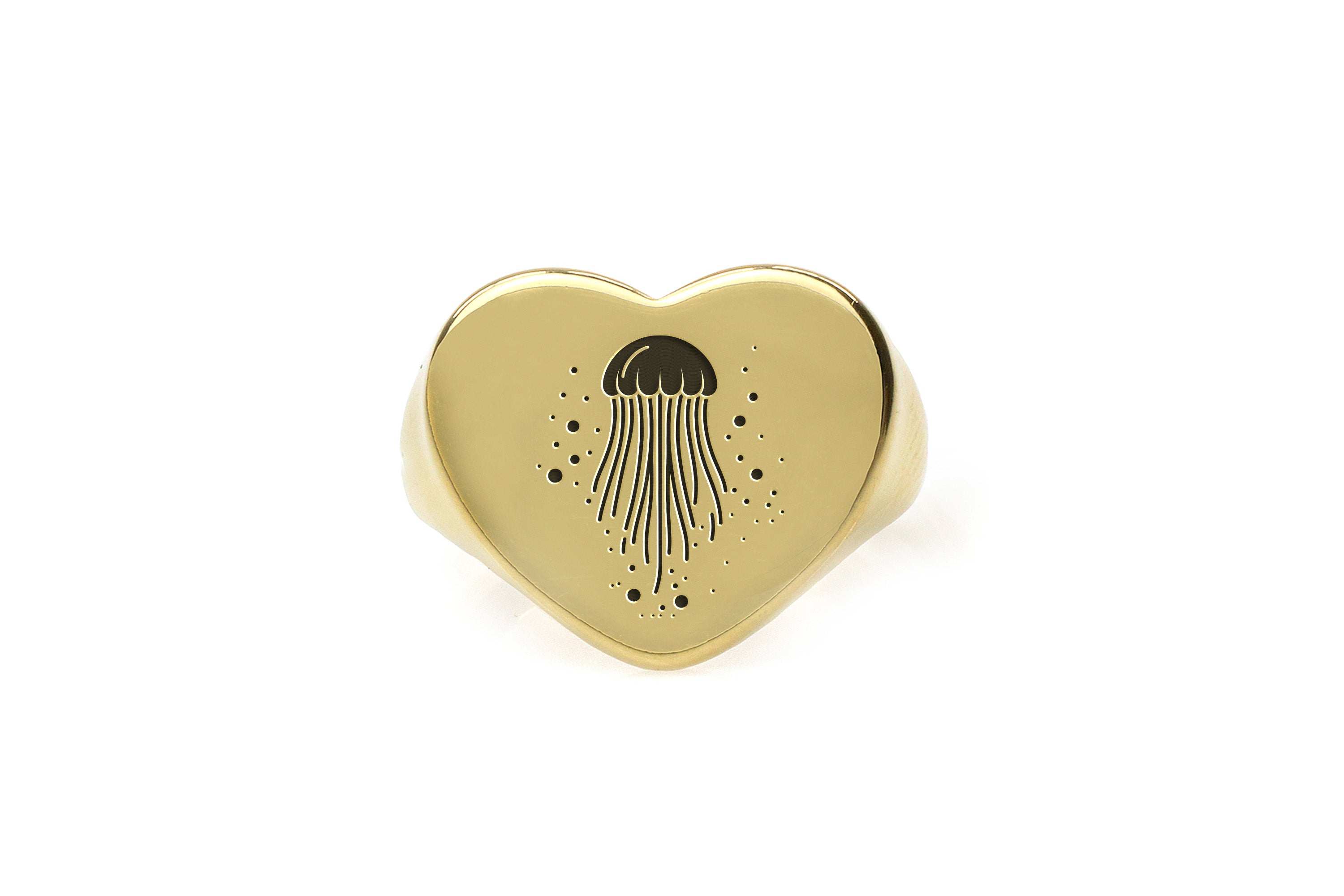 Jellyfish Gold Signet Ring