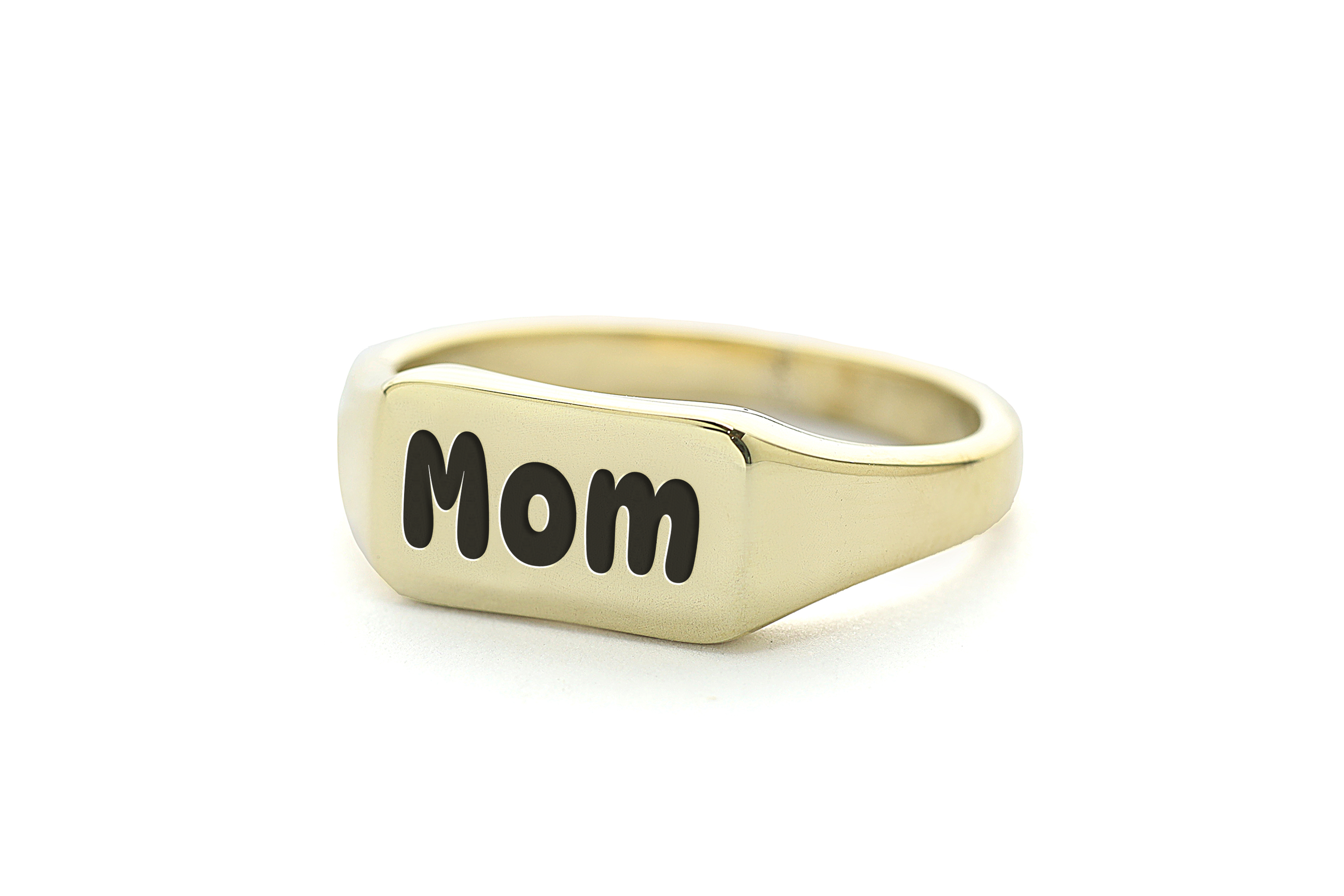 Bold Letters Engraved Ring