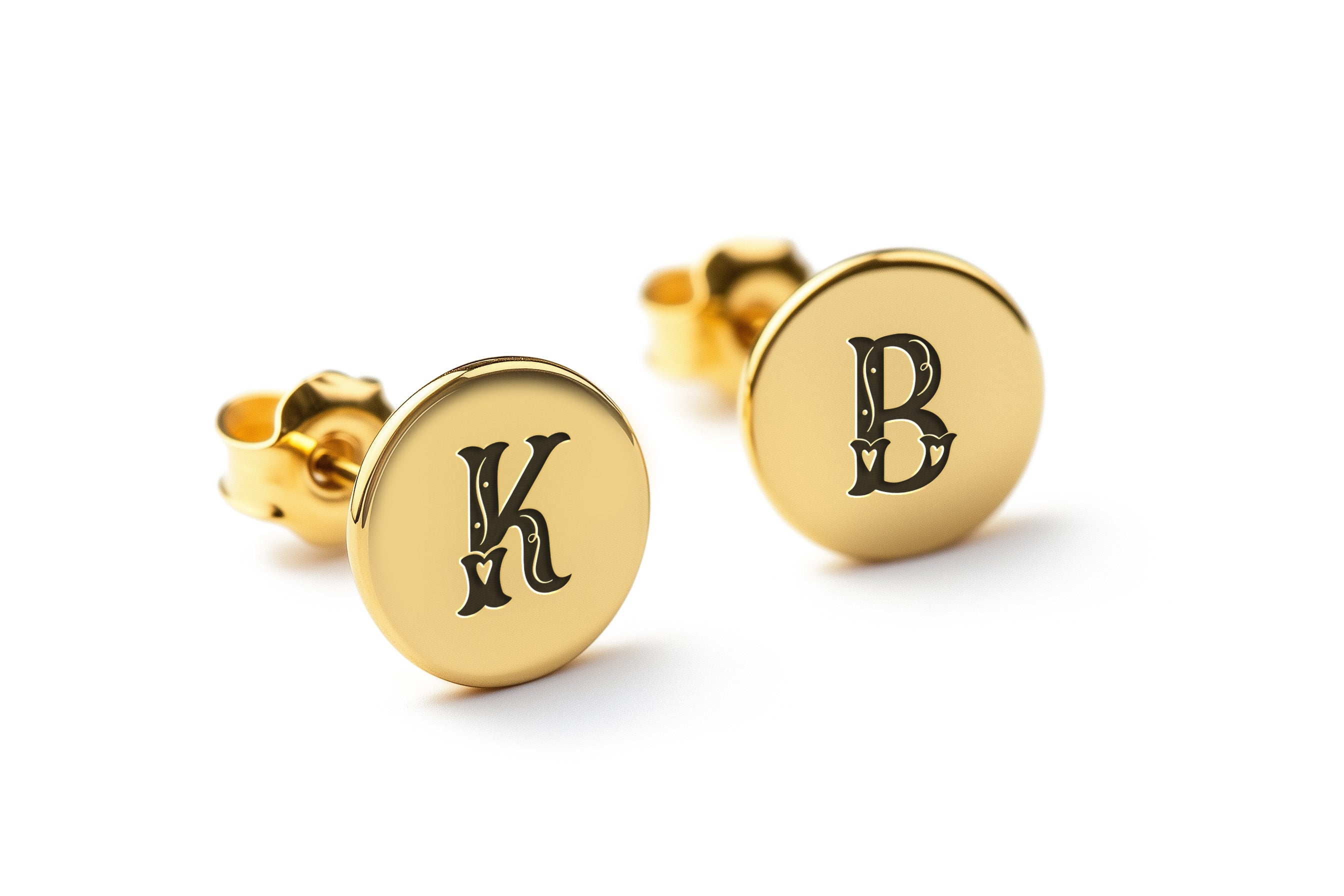 Poker Letters Stud Earrings