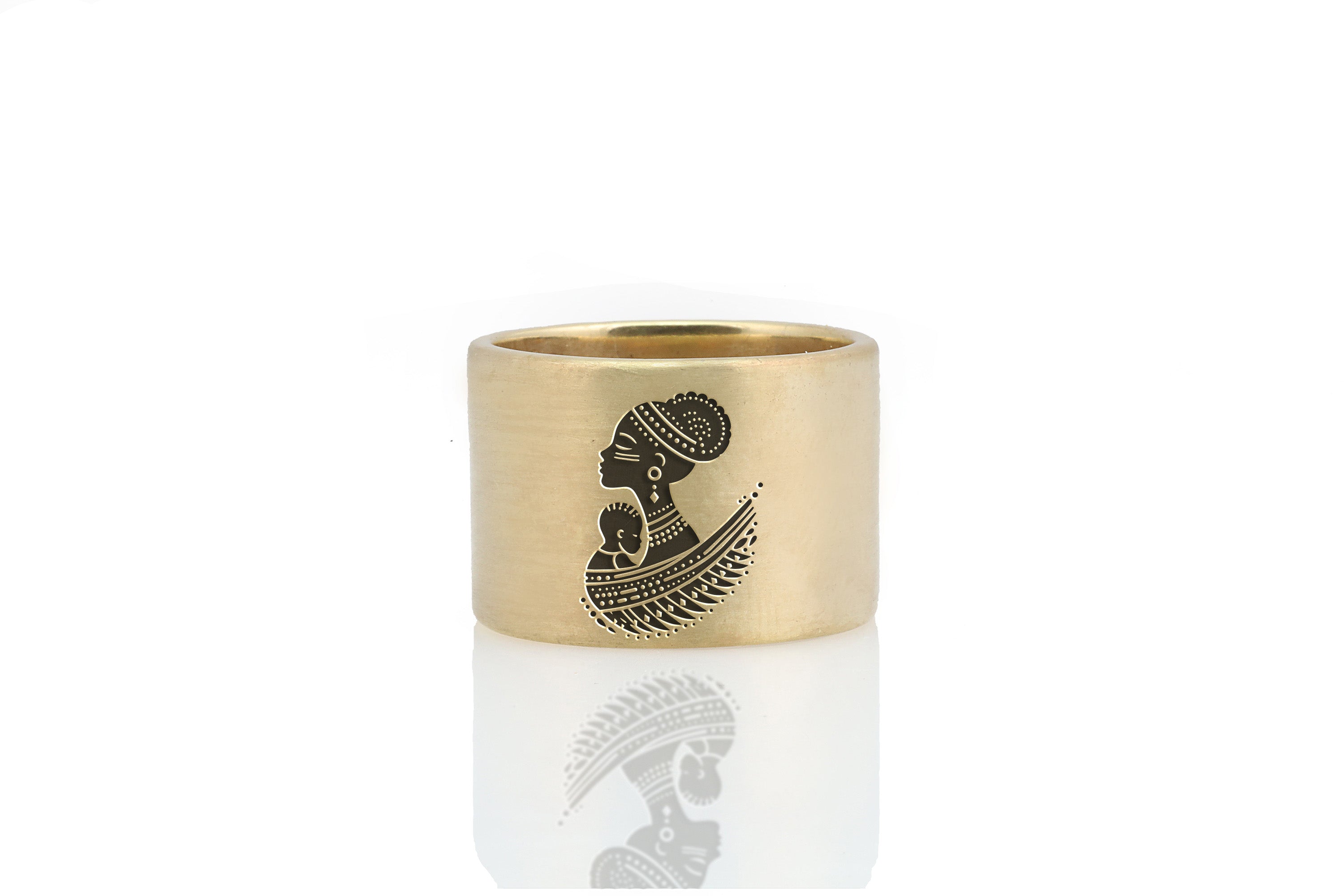 African Mom Wide Band Ring