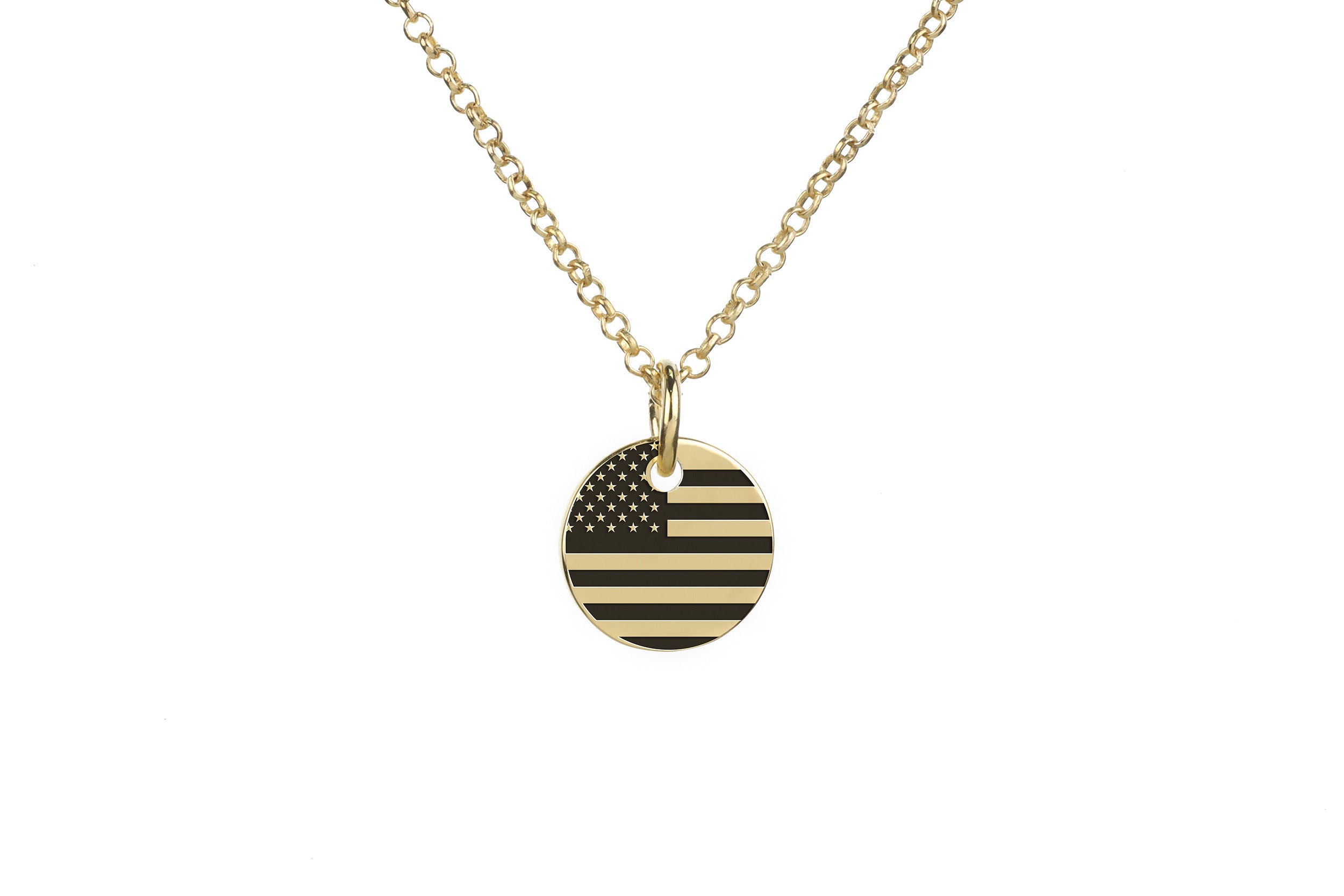 USA Flag Pendant Necklace