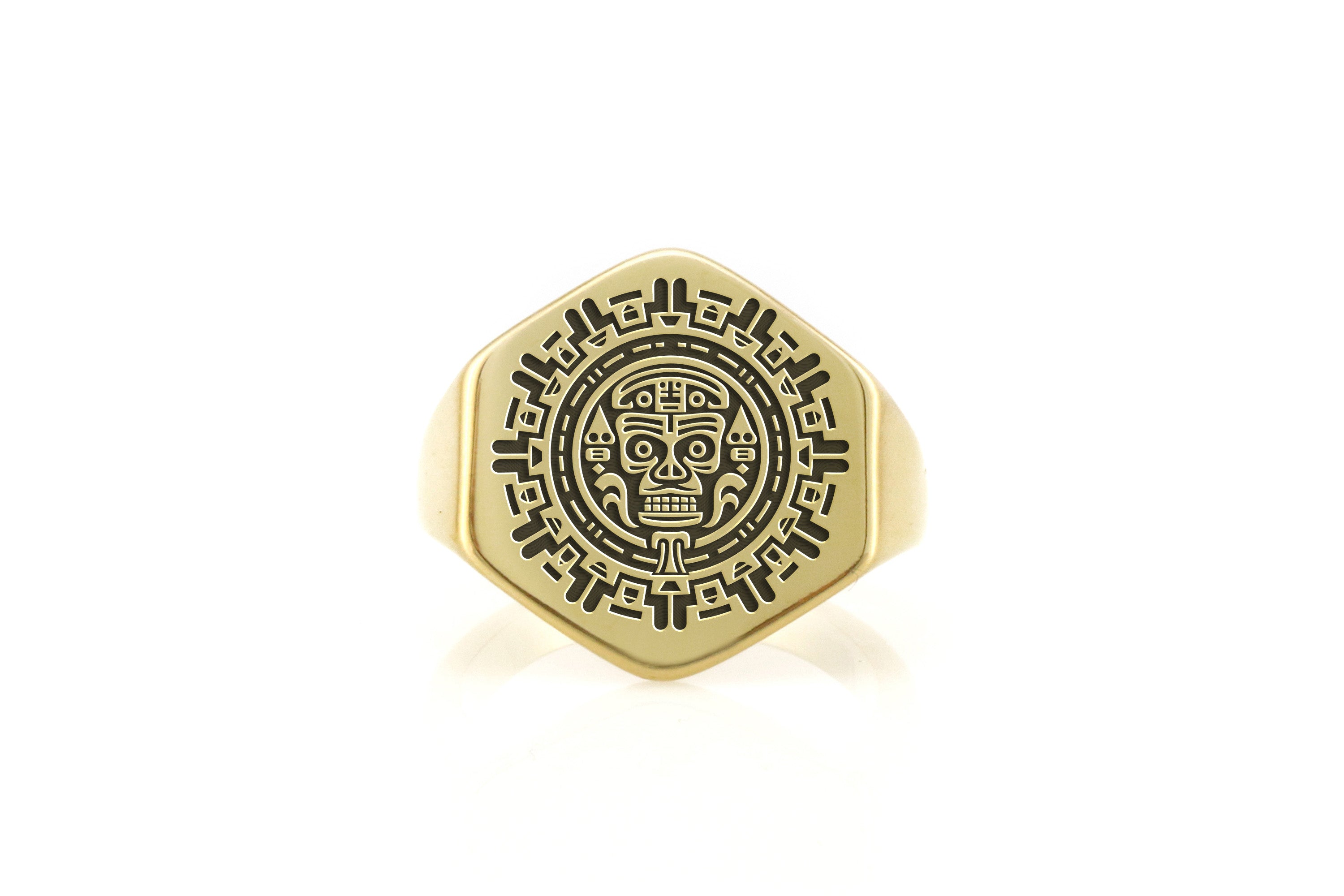 Aztec Warrior Statement Ring