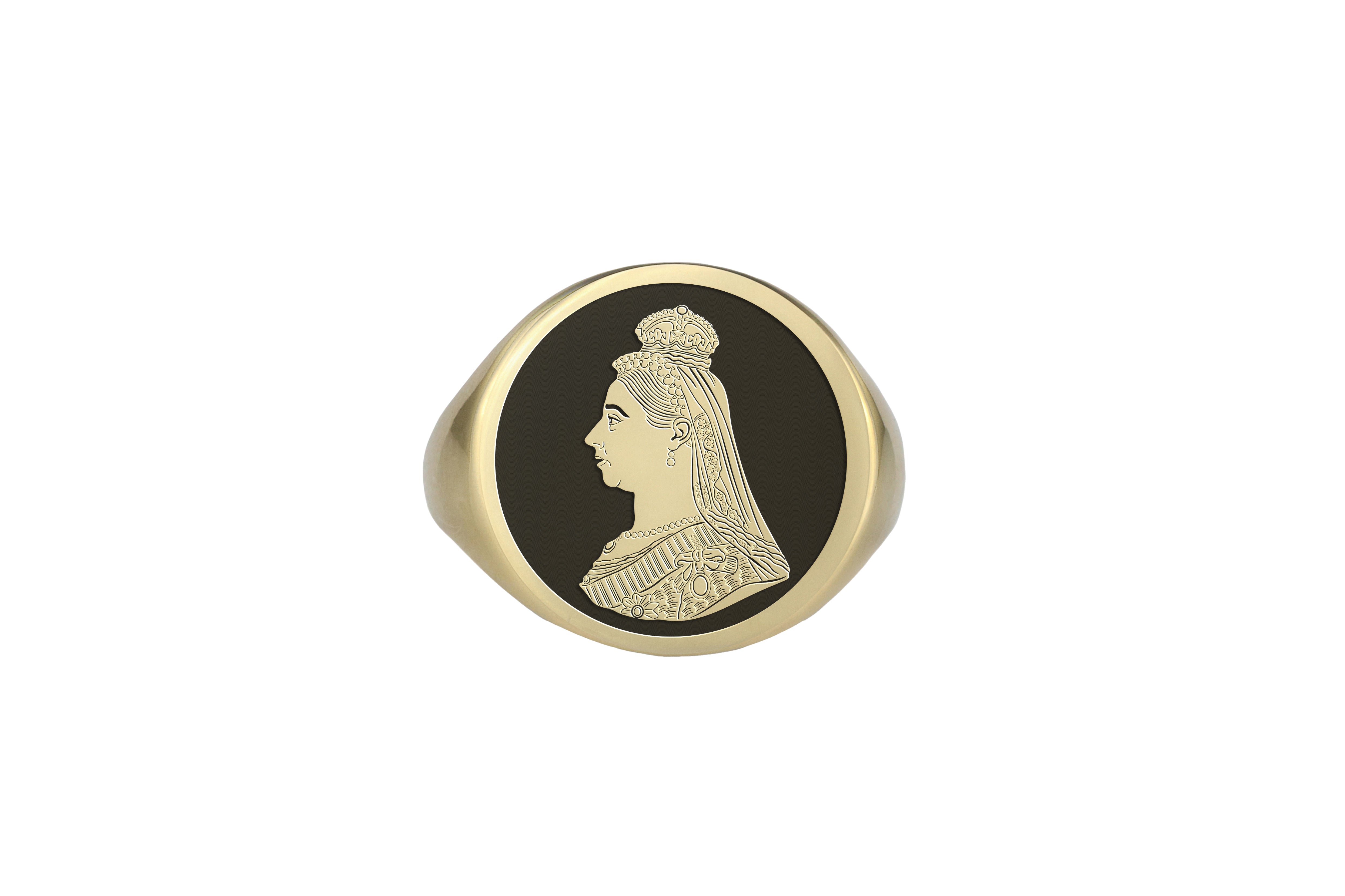Engraved Queen Ring