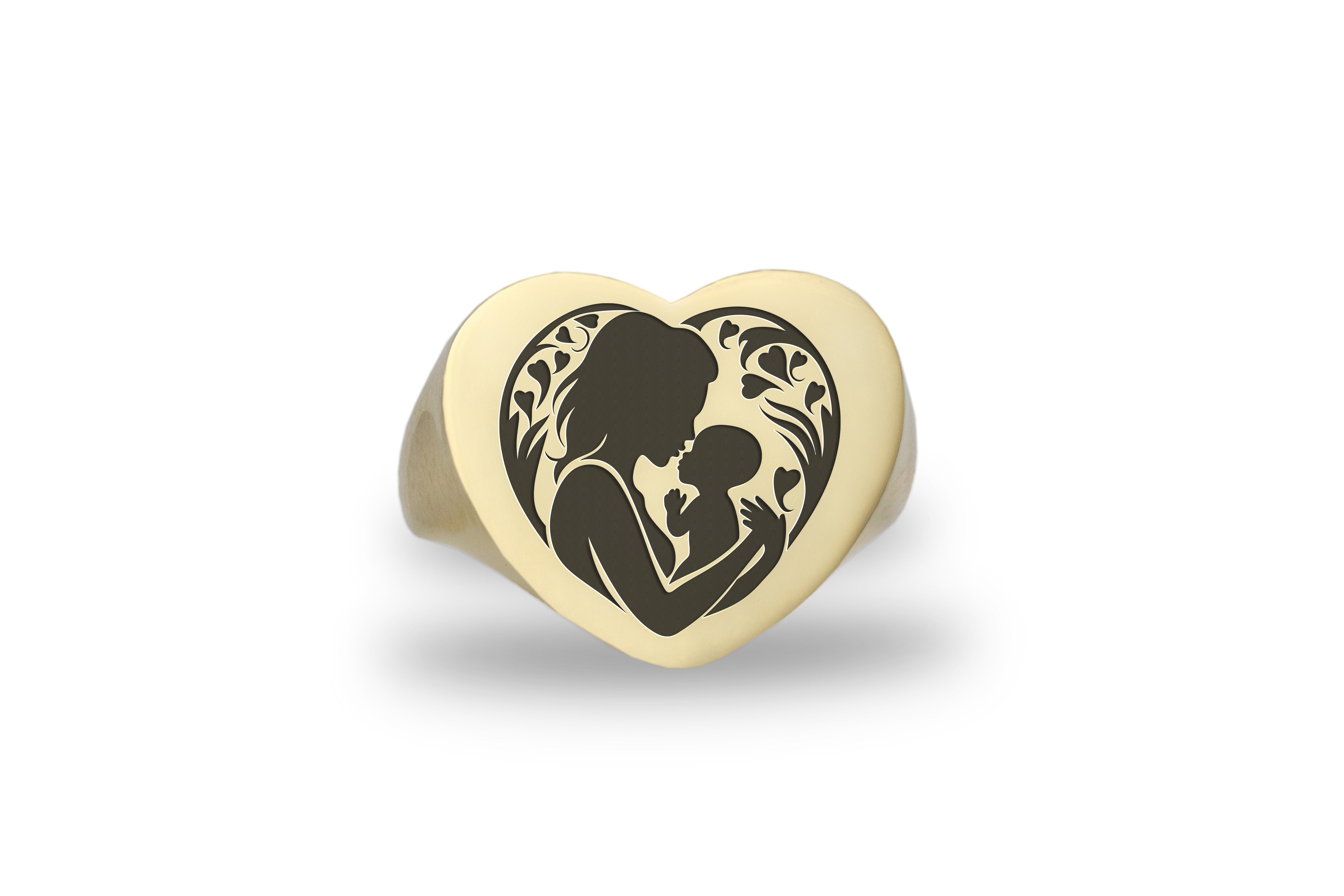 Engraved Mother Signet Ring