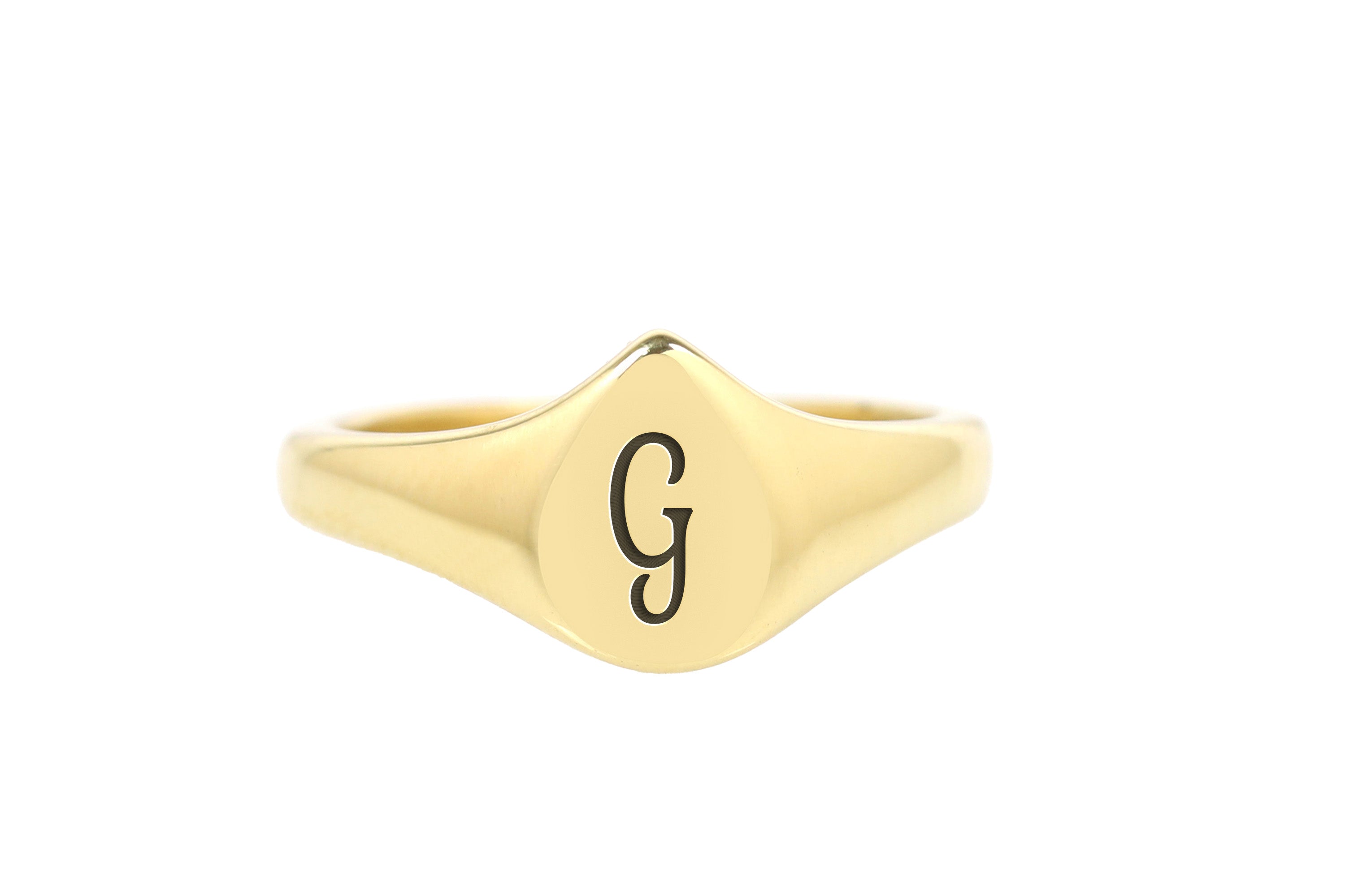 Delicate Name Initial Ring