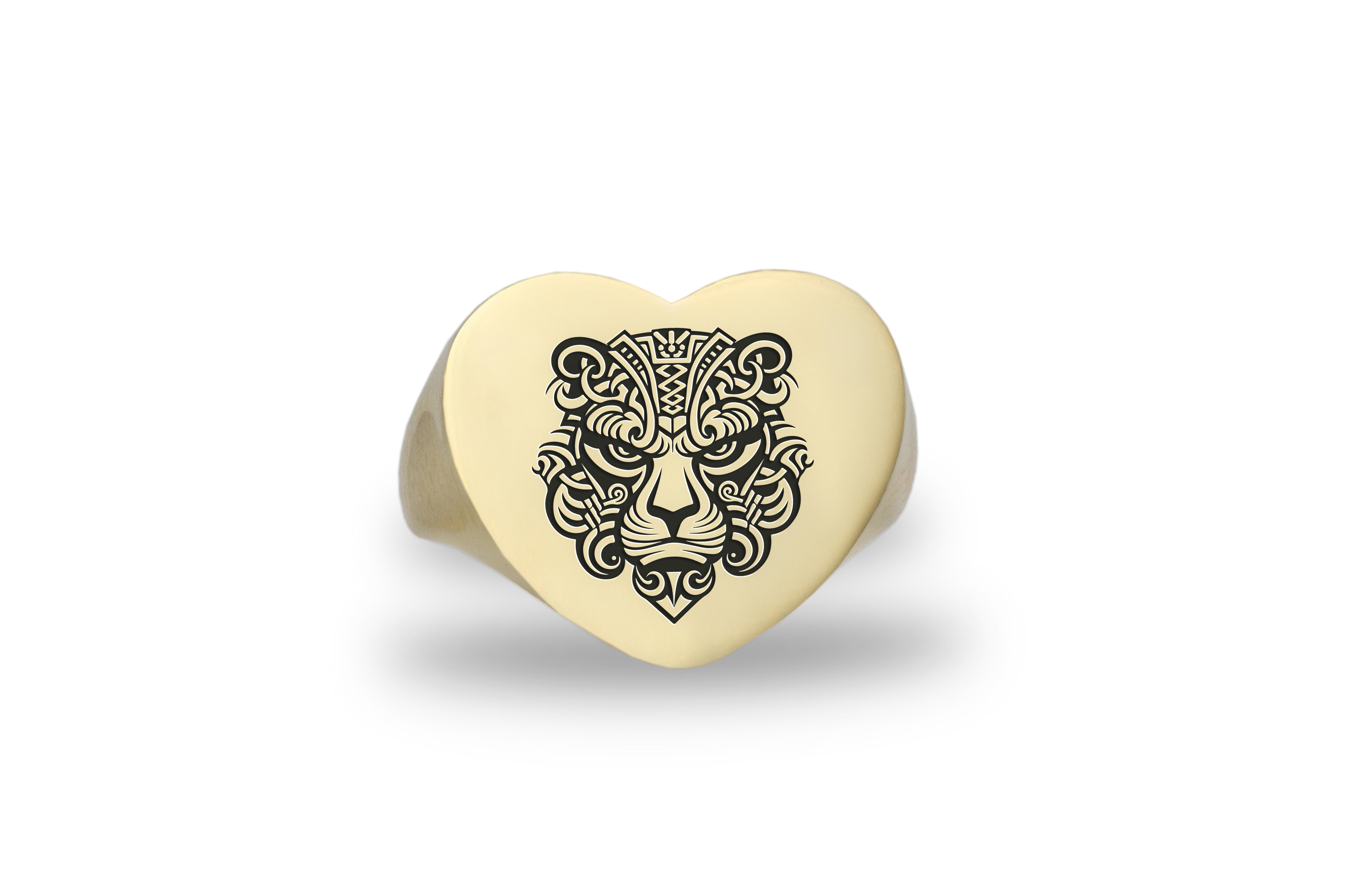 Heart Shaped Tiger Ring